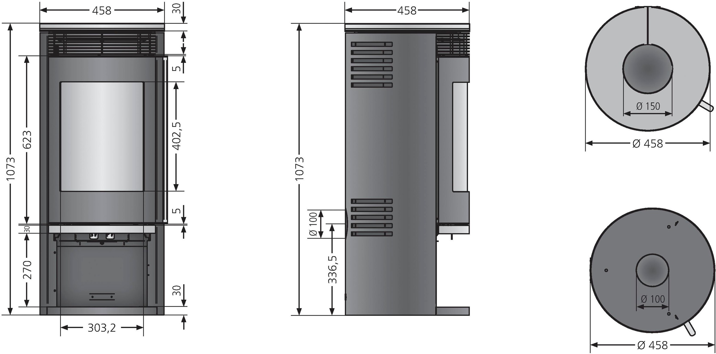 Oranier Kaminofen »»Rota 2.0««