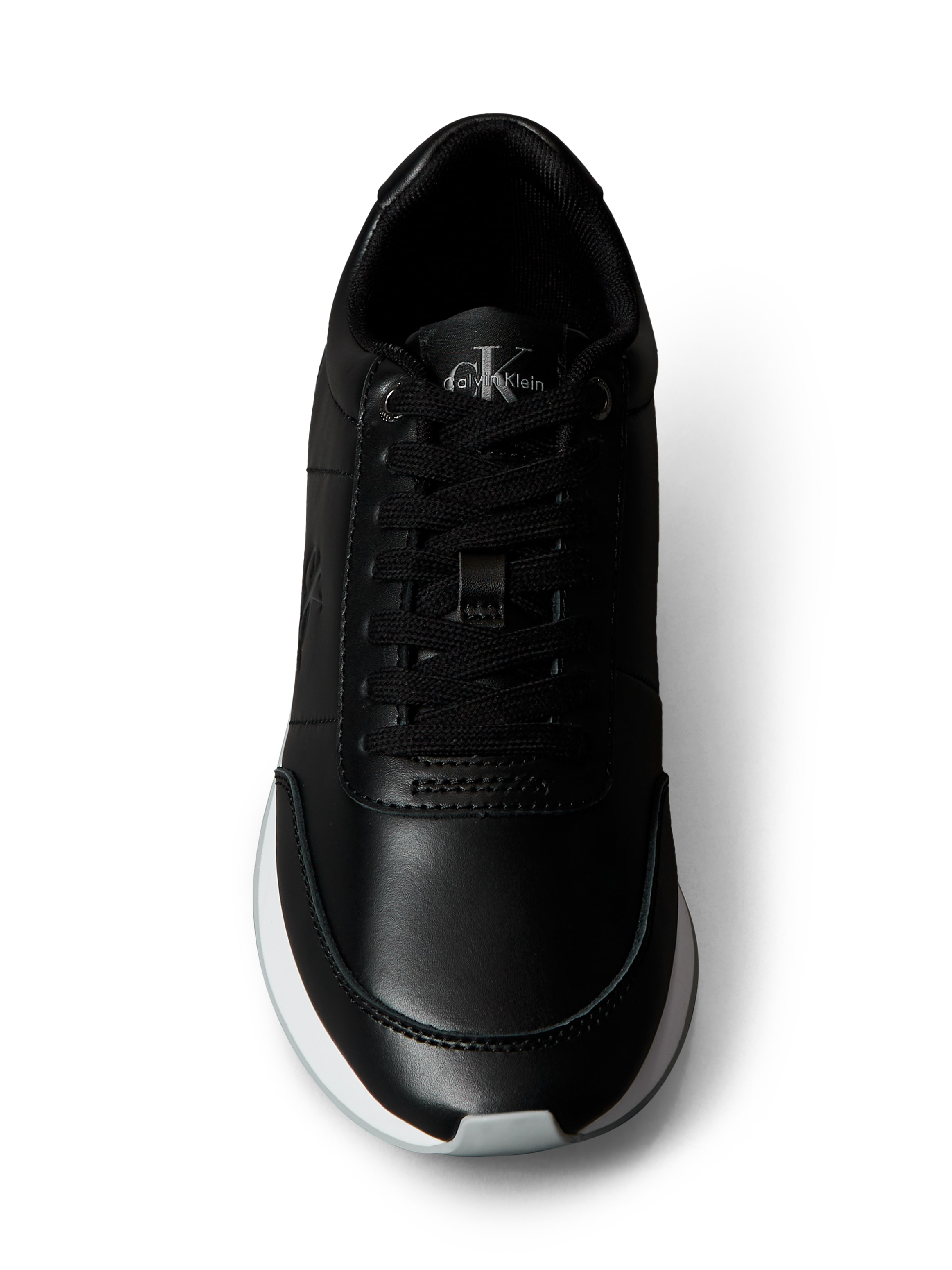 Calvin Klein Jeans Sneaker »RETRO RUNNER LACE UP LTH MG«  Schnürschuh, Halbschuh, Freizeitschuh mit gepolstertem Schaftrand