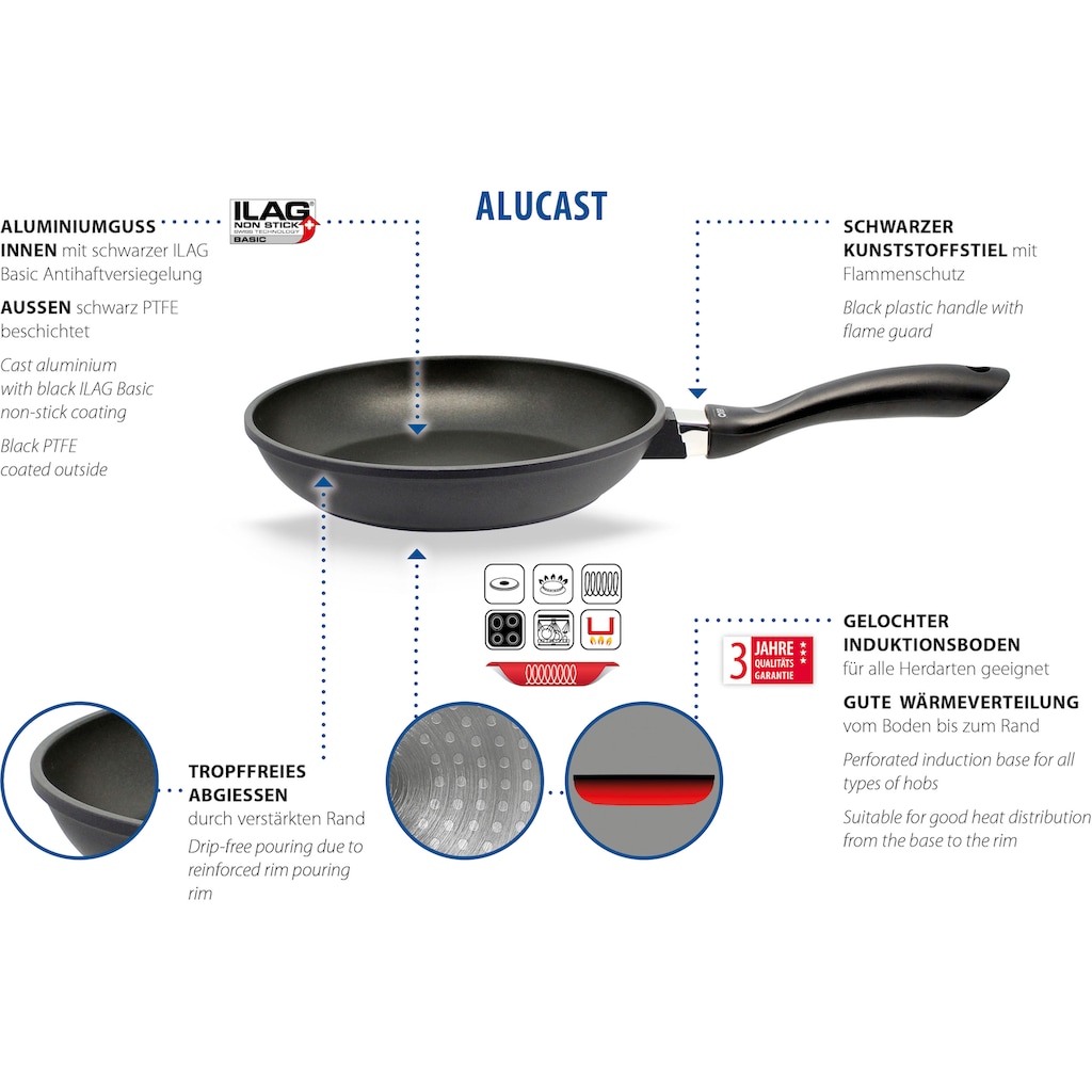 Elo Crêpepfanne »Alucast«, Aluminiumguss, (1 tlg.)