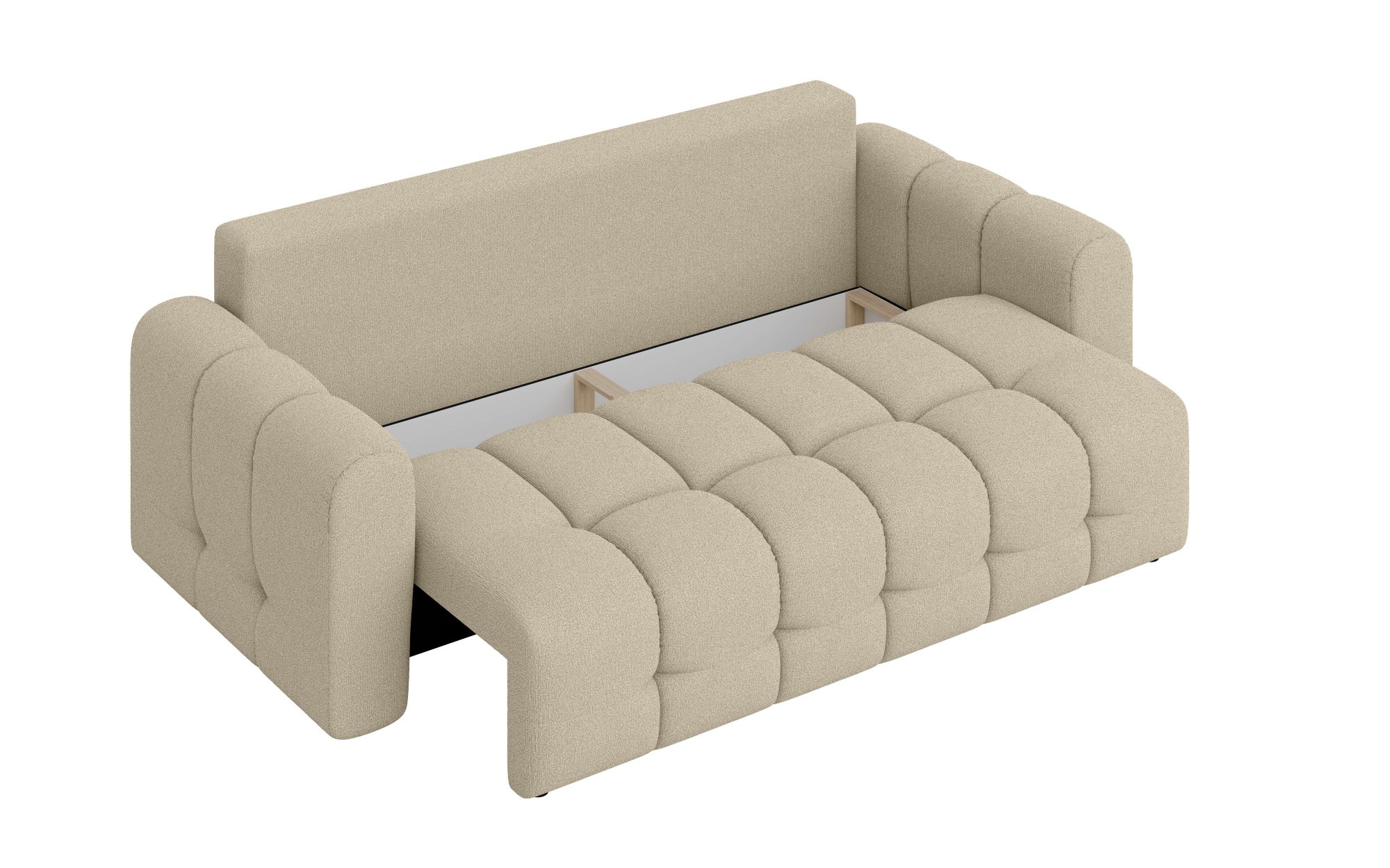 INOSIGN 3-Sitzer »Manilla, wahlweise mit Bettfunktion, B/T/H 265/117/91 cm«, mit Wellenunterfederung, in verschiedenen Materialien und Farben