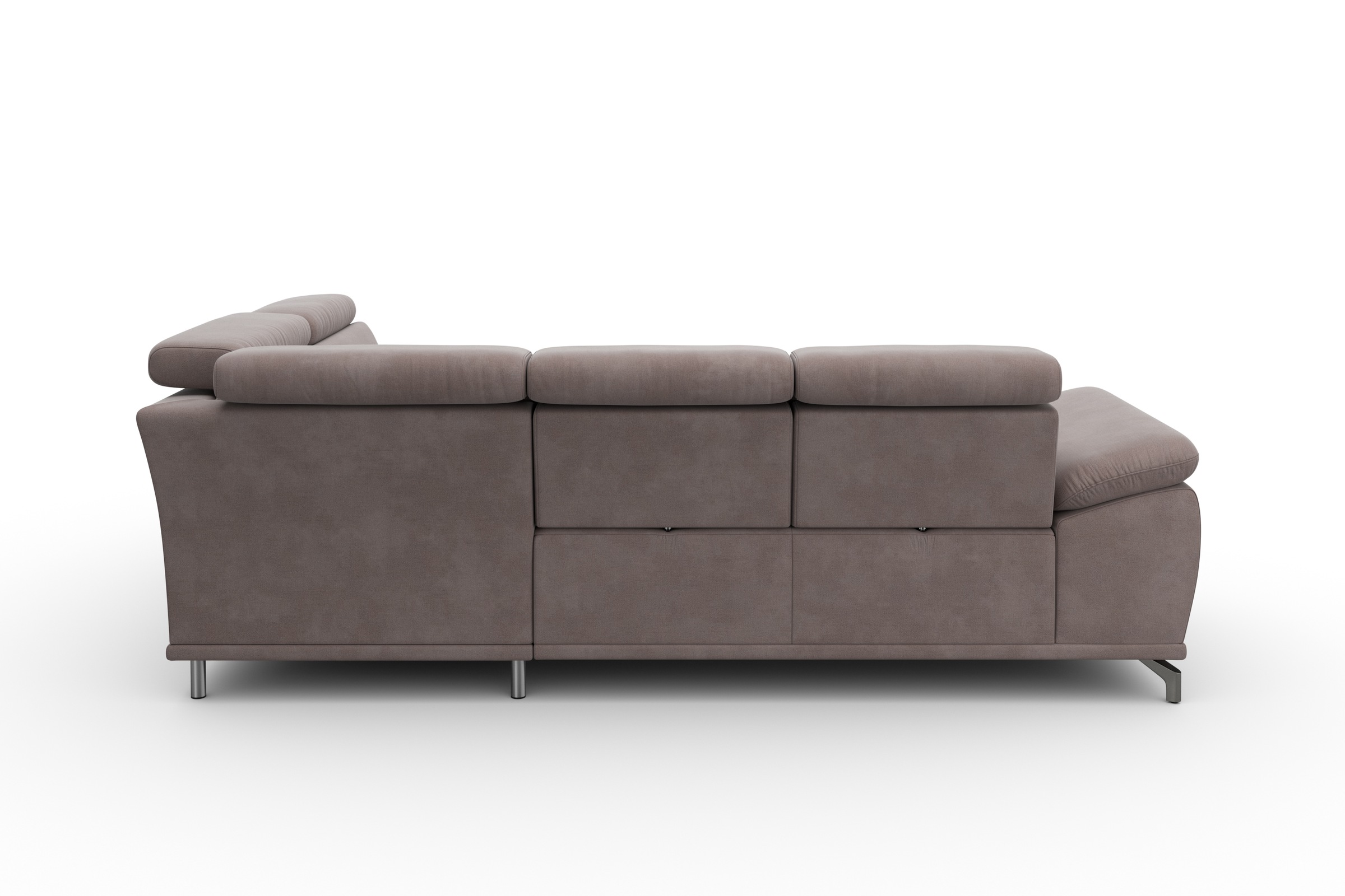 sit&more Ecksofa »Cabrio L-Form, mit Sitztiefenverstellung, Arm- und Kopfteilverstellung«, 3 Nierenkissen, Federkern, optional Bettfunktion und Stauraum