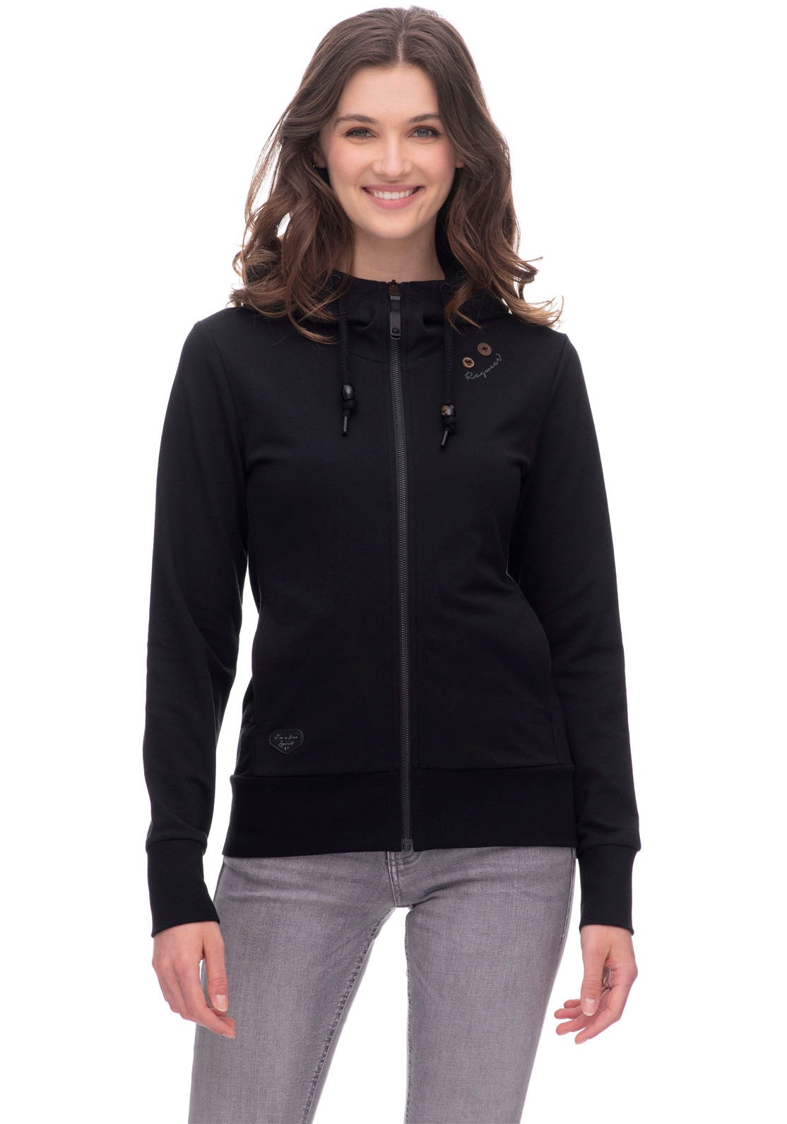 Ragwear Sweatjacke »PAYA CORE«, mit Logo Stickerei und Zierknöpfen