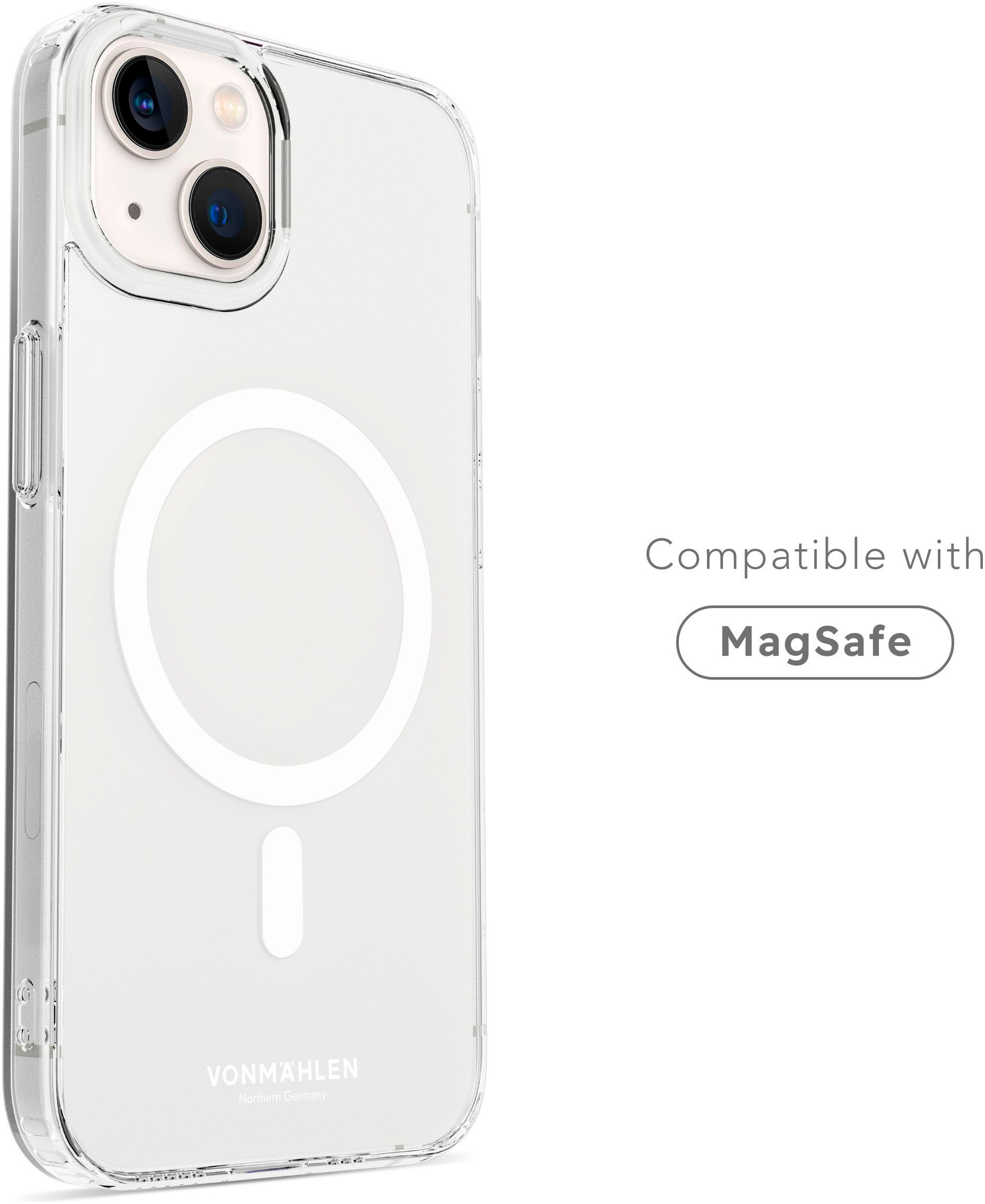 VONMÄHLEN Smartphone-Hülle »iPhone 14, Transparent Case - Schutzhülle,transparent«