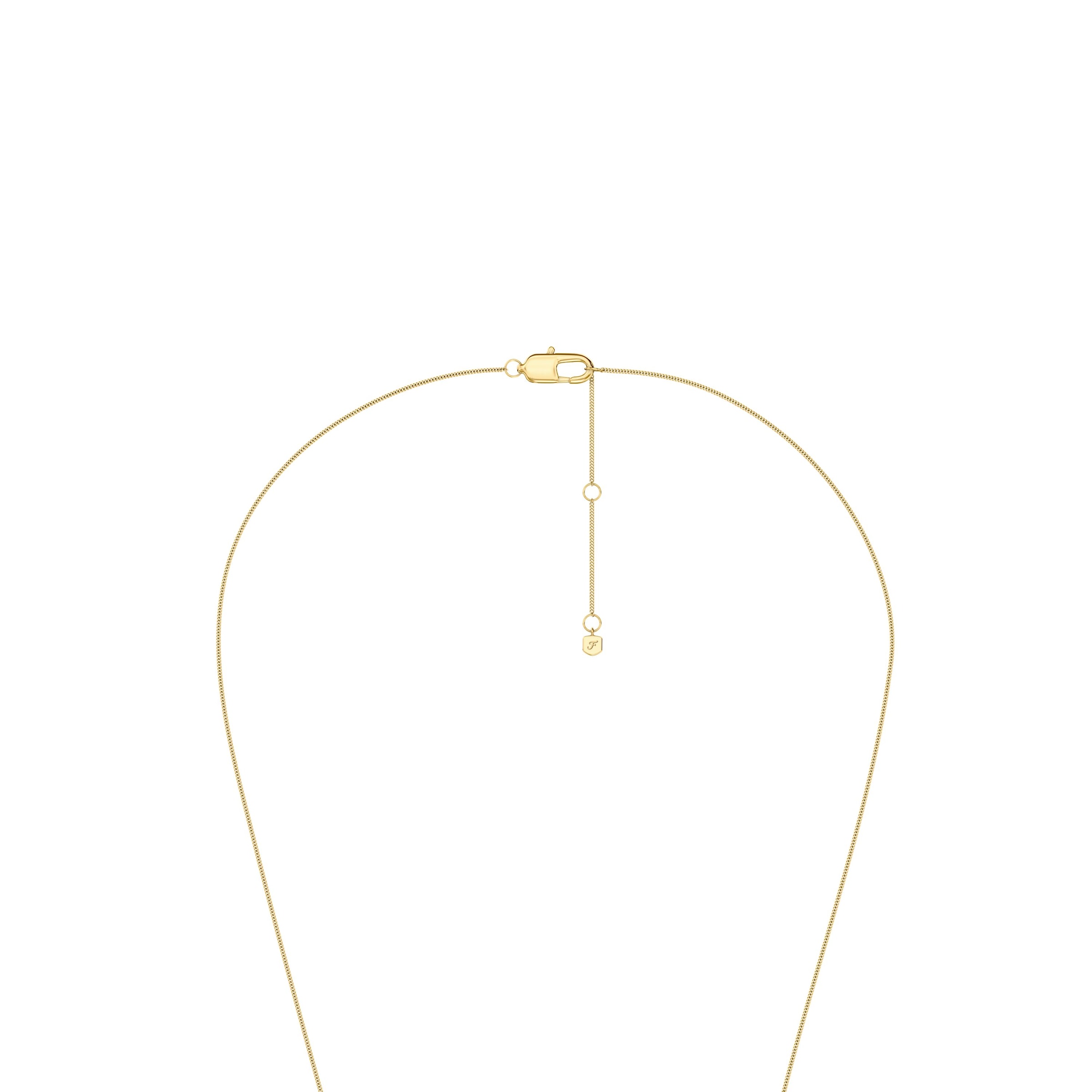Fossil Kette mit Anhänger »Schmuck Geschenk Edelstahl Halskette Kreis Scheibe Ellis«