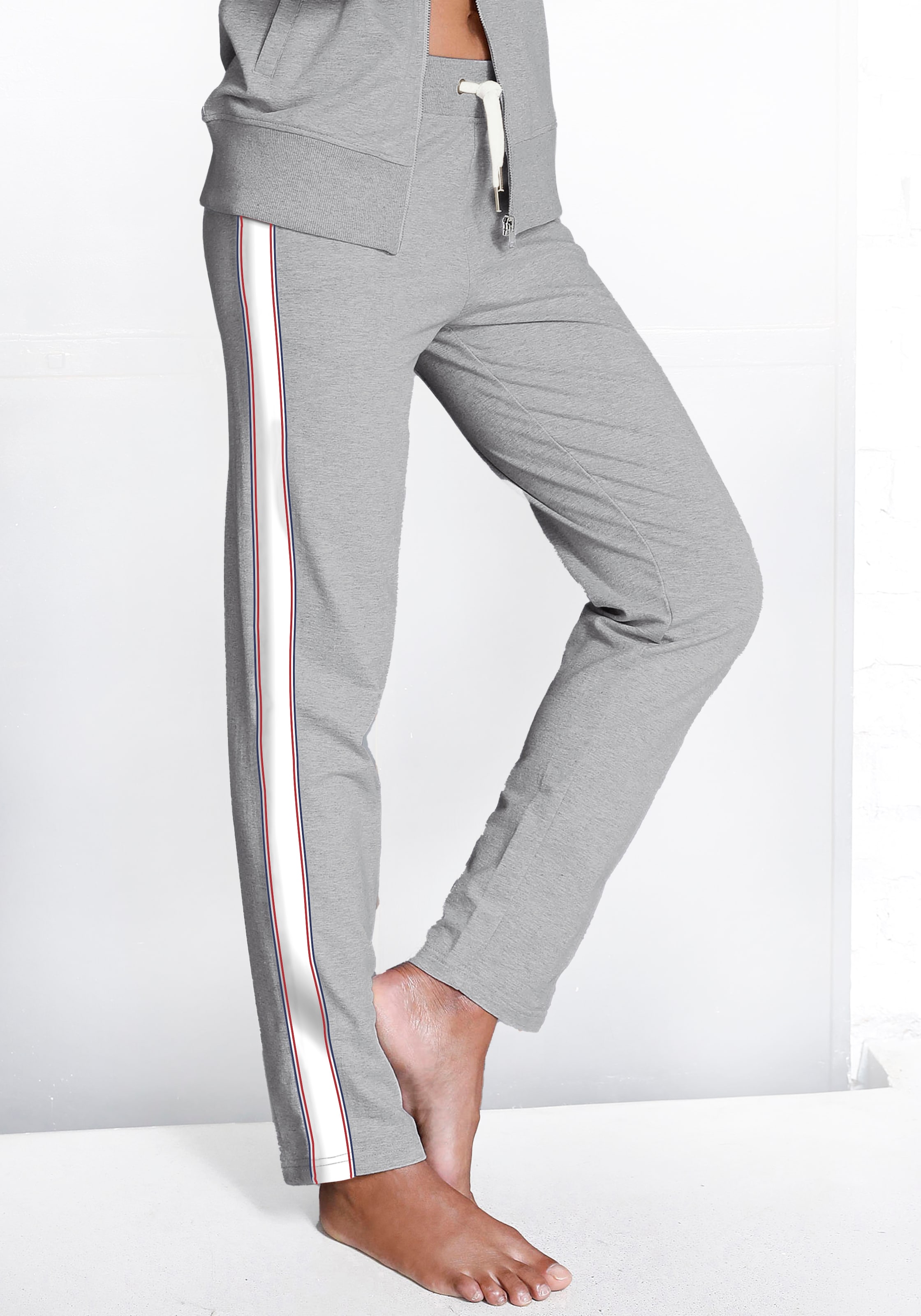 Relaxhose, mit seitlichen Tapestreifen, Loungewear, Loungeanzug