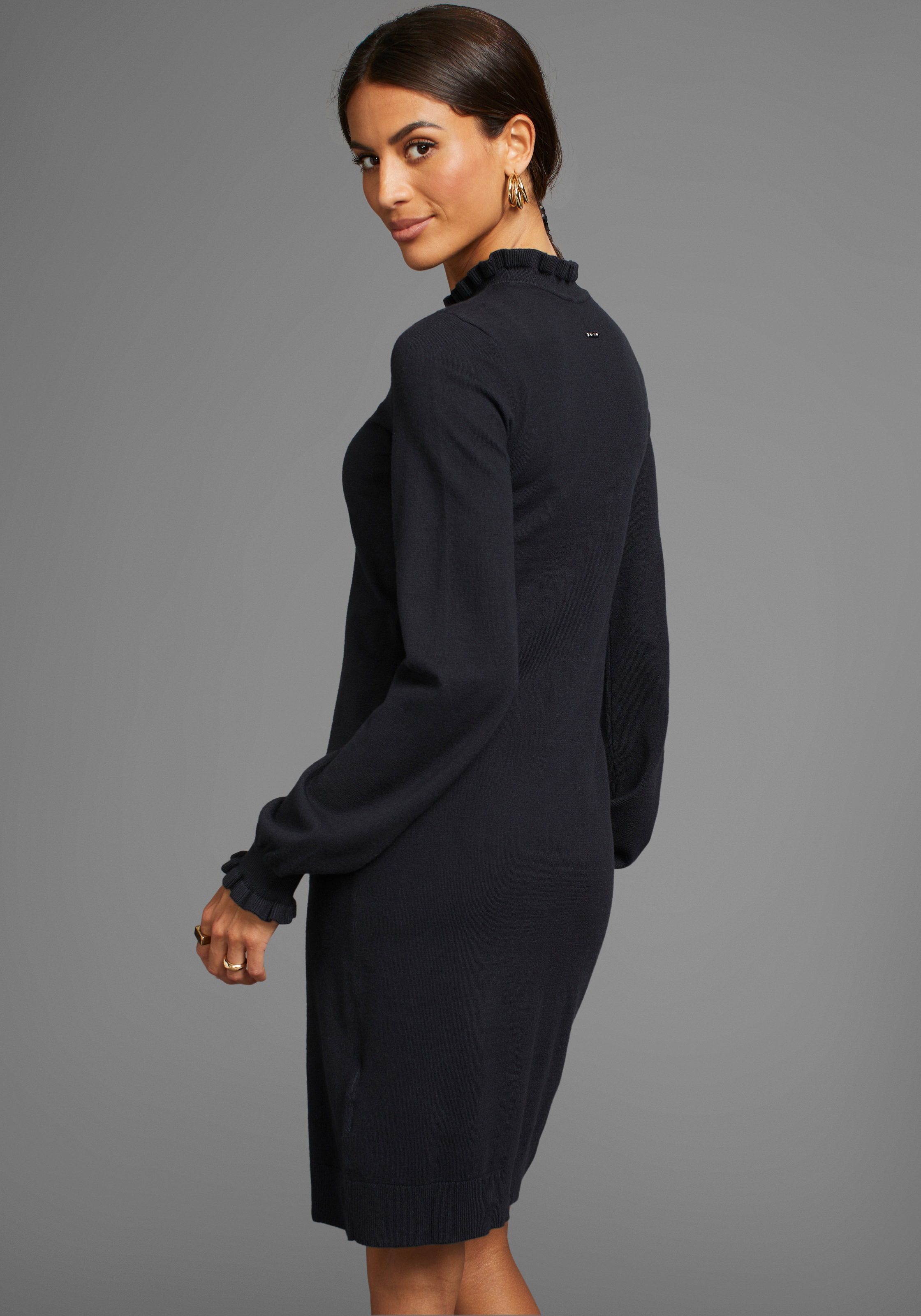 Laura Scott Strickkleid, festlich, lang, figurbetont, aus Viskosemischung