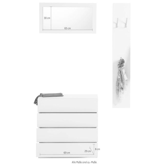 borchardt Möbel Garderoben-Set »Vaasa 3« (Set, 3-tlg) auf Raten kaufen