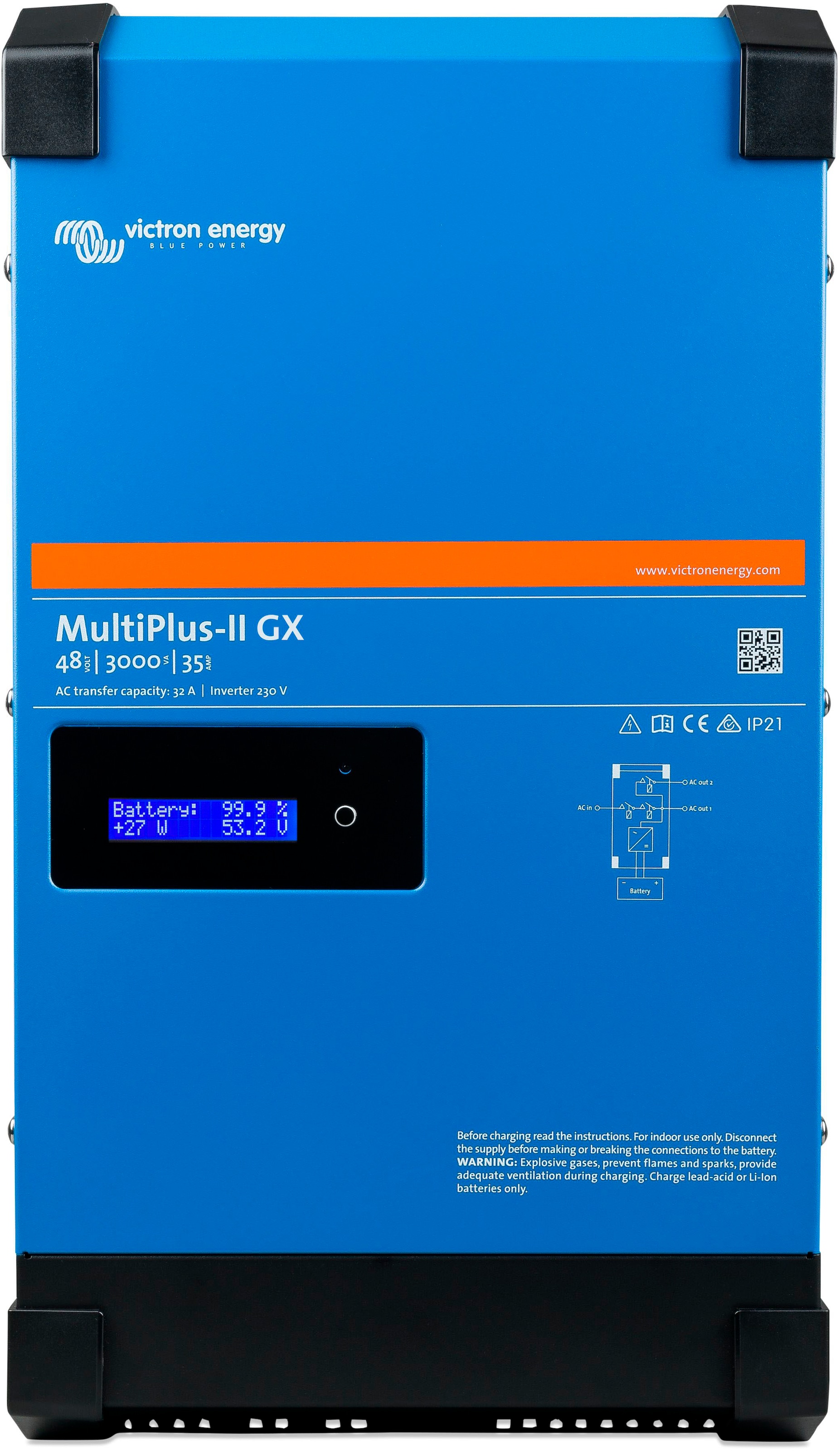 Wechselrichter »»Inverter / Charger Victron MultiPlus-II 48/3000/35-32 GX««