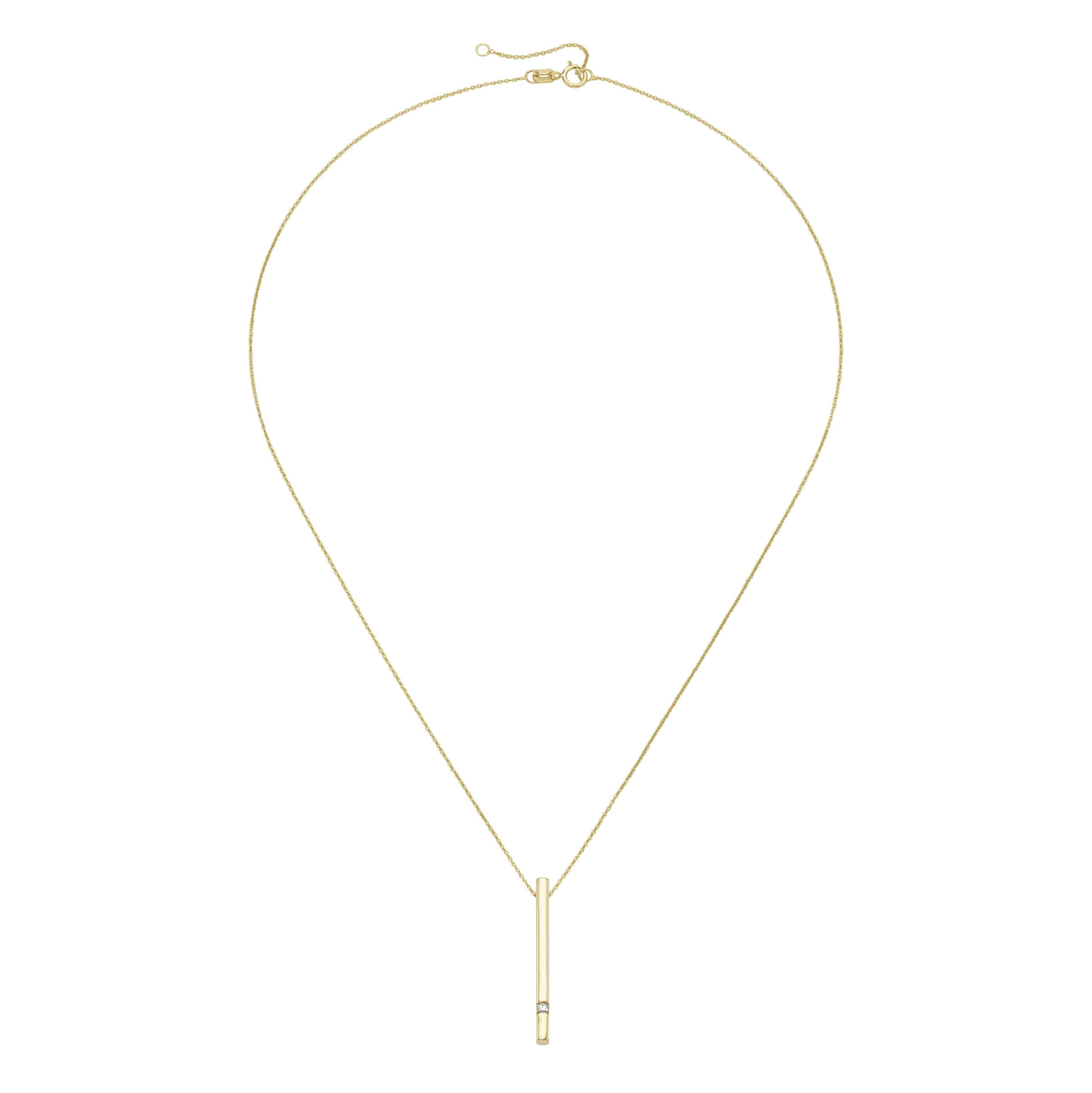 Luigi Merano Kette mit Anhänger »Kette Stäbchen mit Brillant, Gelbgold 585«