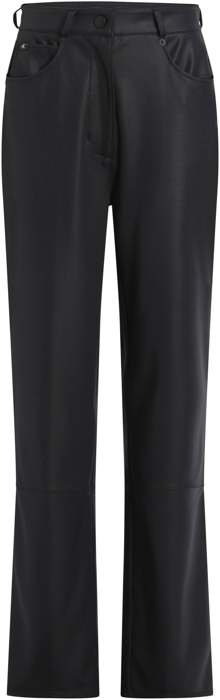 Calvin Klein Jeans Lederimitathose »COATED MILANO HR STRAIGHT«
