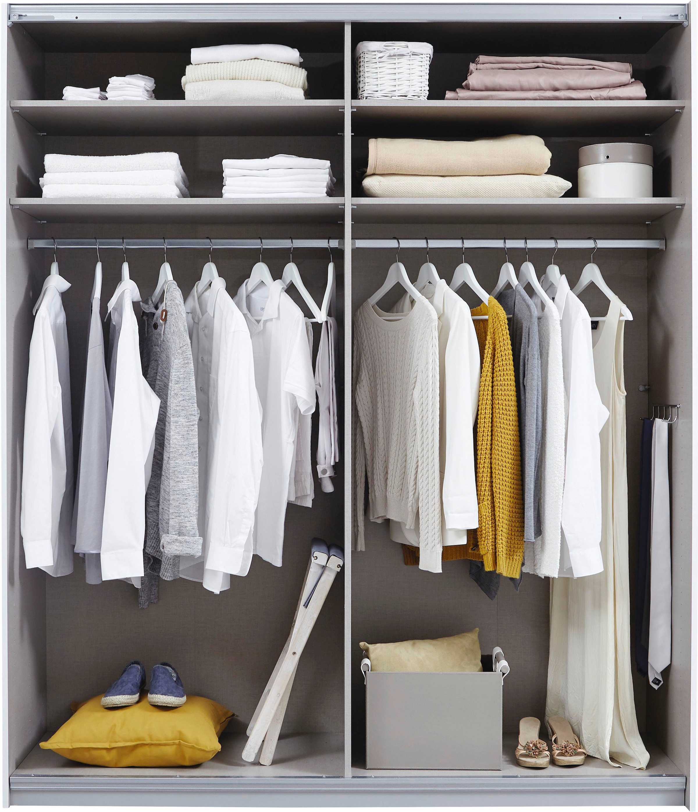 rauch Schwebetürenschrank »Quadra Kleiderschrank BESTSELLER Schrank Gaderobe«, mit Möglichkeit zur individuellen Frontgestaltung, leichtgängige Türen
