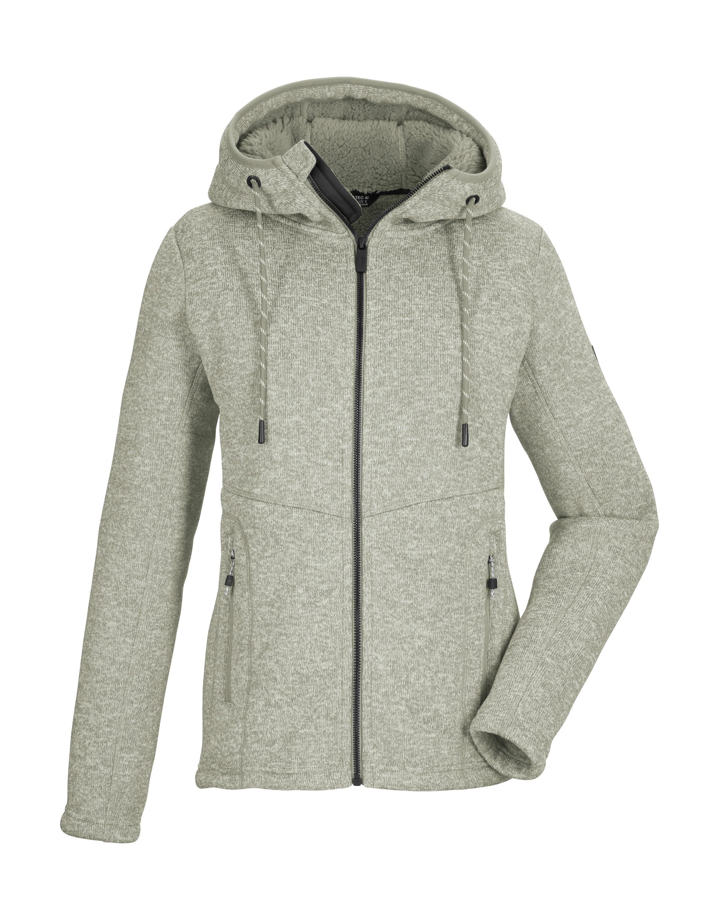 Killtec Fleecejacke »KOW 41 WMN KNTFLC JCKT« Strickfleecejacke mit Teddyfutter, Kapuze, verschließbare Taschen