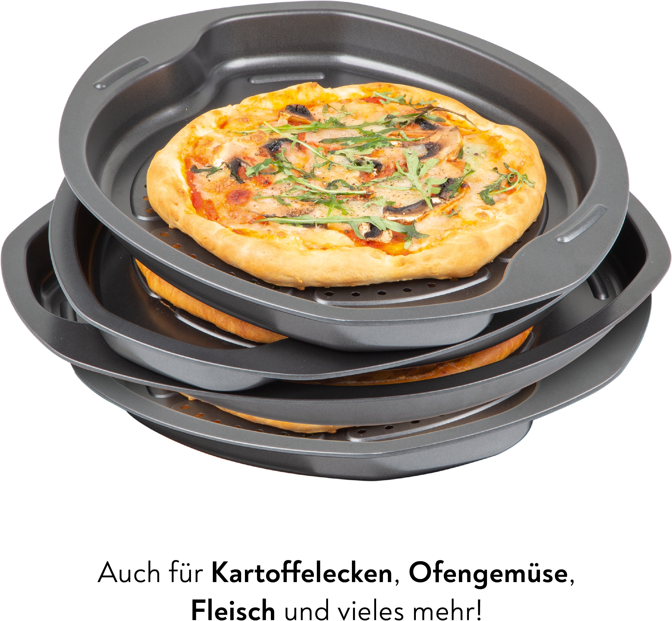 CHG Pizzablech »SENSAZIONE«, Metall, (Set, 4 St.), Made in Germany