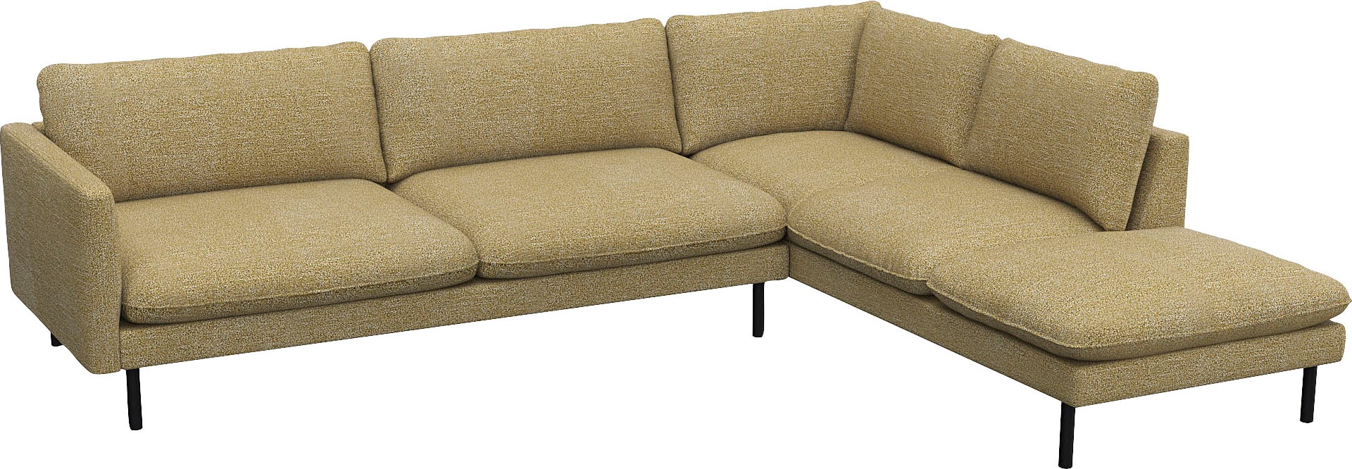 FLEXLUX Ecksofa »Bolzano, elegant und bequem, L-Form«, Sitzaufbau mit Kaltschaum & Stahl-Wellen, lose Sitz -& Rückenkissen