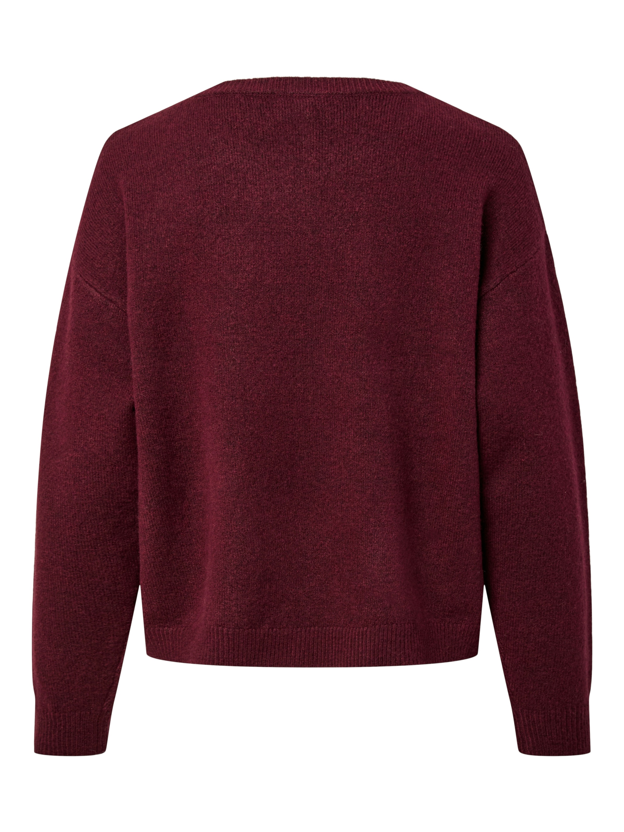 pieces Rundhalspullover »PCSALLY LS O-NECK KNIT NOOS BC« Materialmix