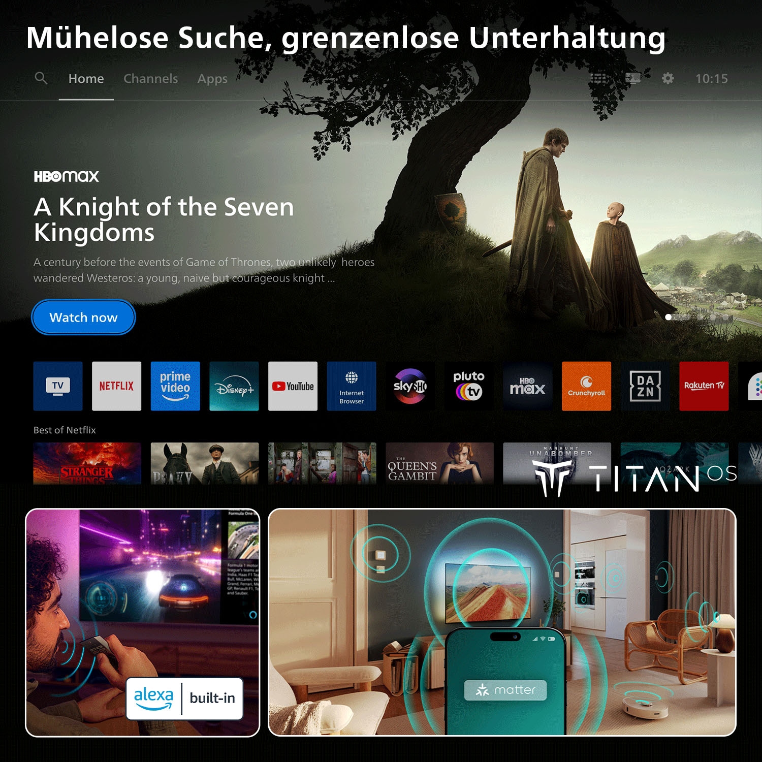 Philips QLED-Fernseher »65PQS8501/12« 164 cm/65 ″ Smart-TV