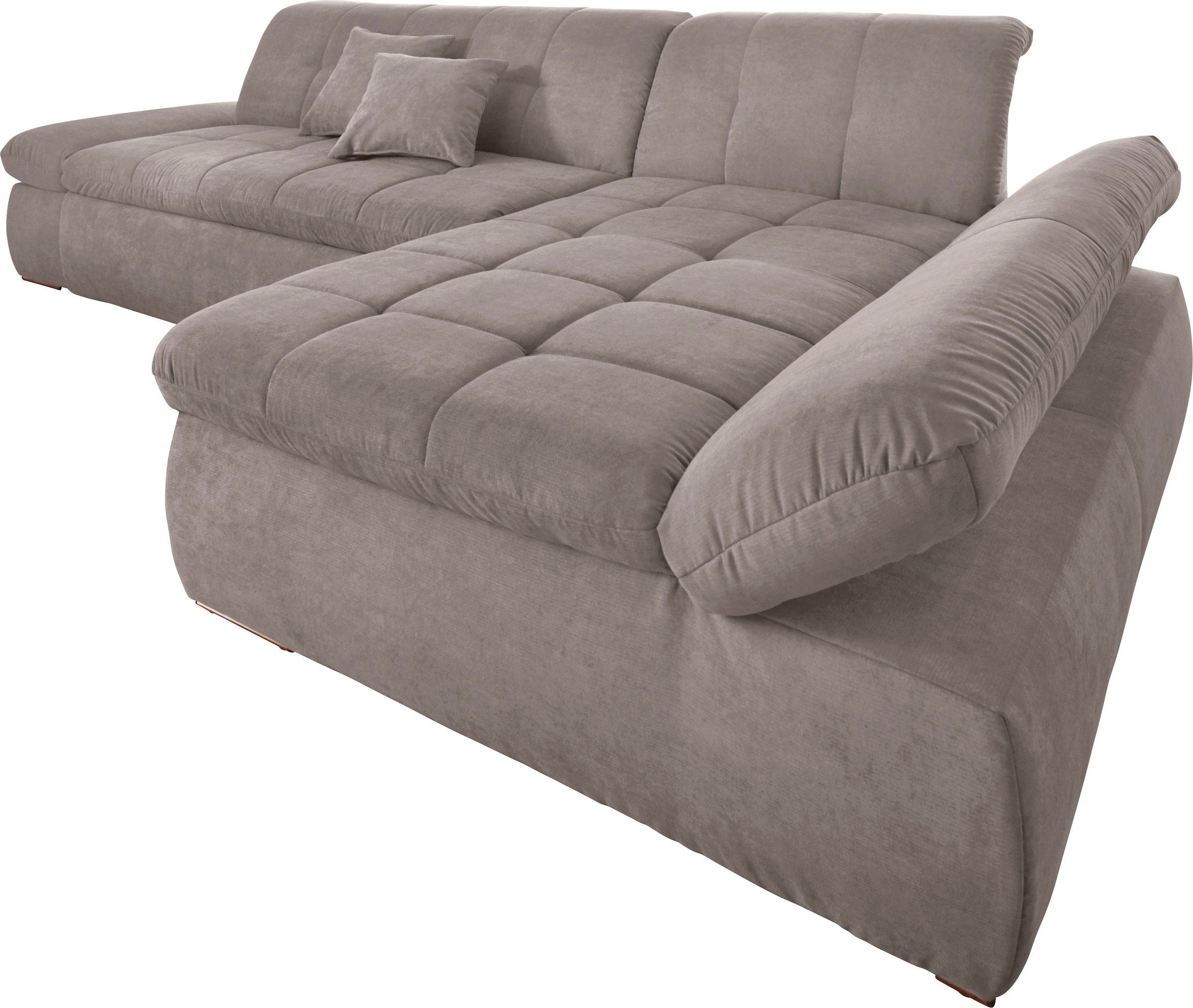 DOMO collection Ecksofa »NMoric XXL, B/T/H: 300/172/80cm, L-Form«, wahlweise mit Bettfunktion und Armlehnverstellung