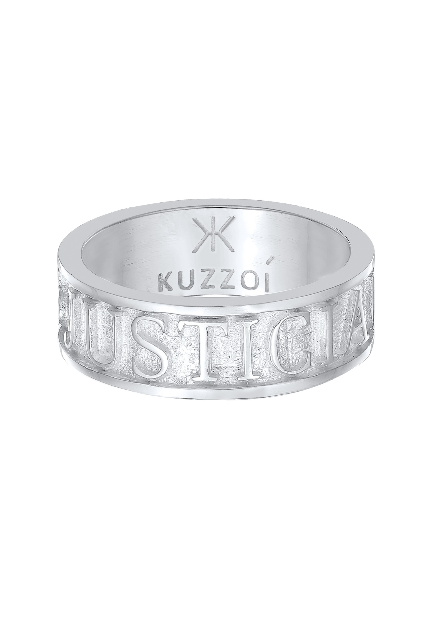 Kuzzoi Silberring »Ring Herren Bandring Schriftzug 925 Silber«