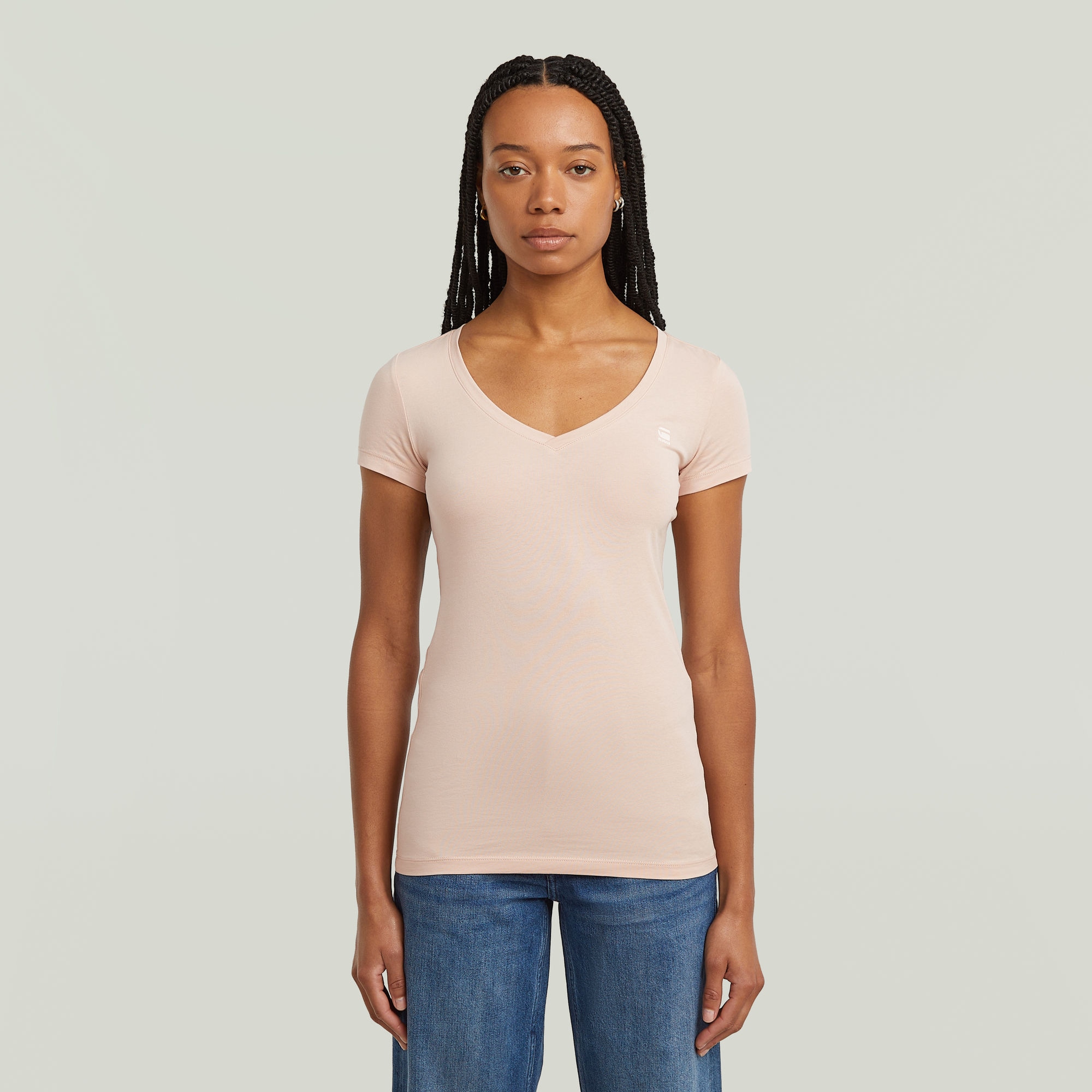 G-STAR V-Shirt »Base v t wmn cap sl«, mit kleinem Logodruck vorne