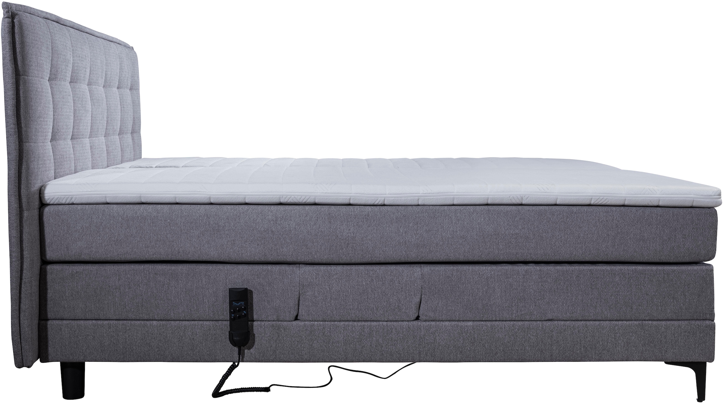 alina Boxspringbett »Edward«, 180x200cm, mit motorischer Verstellung, inklusive Matratze und Topper