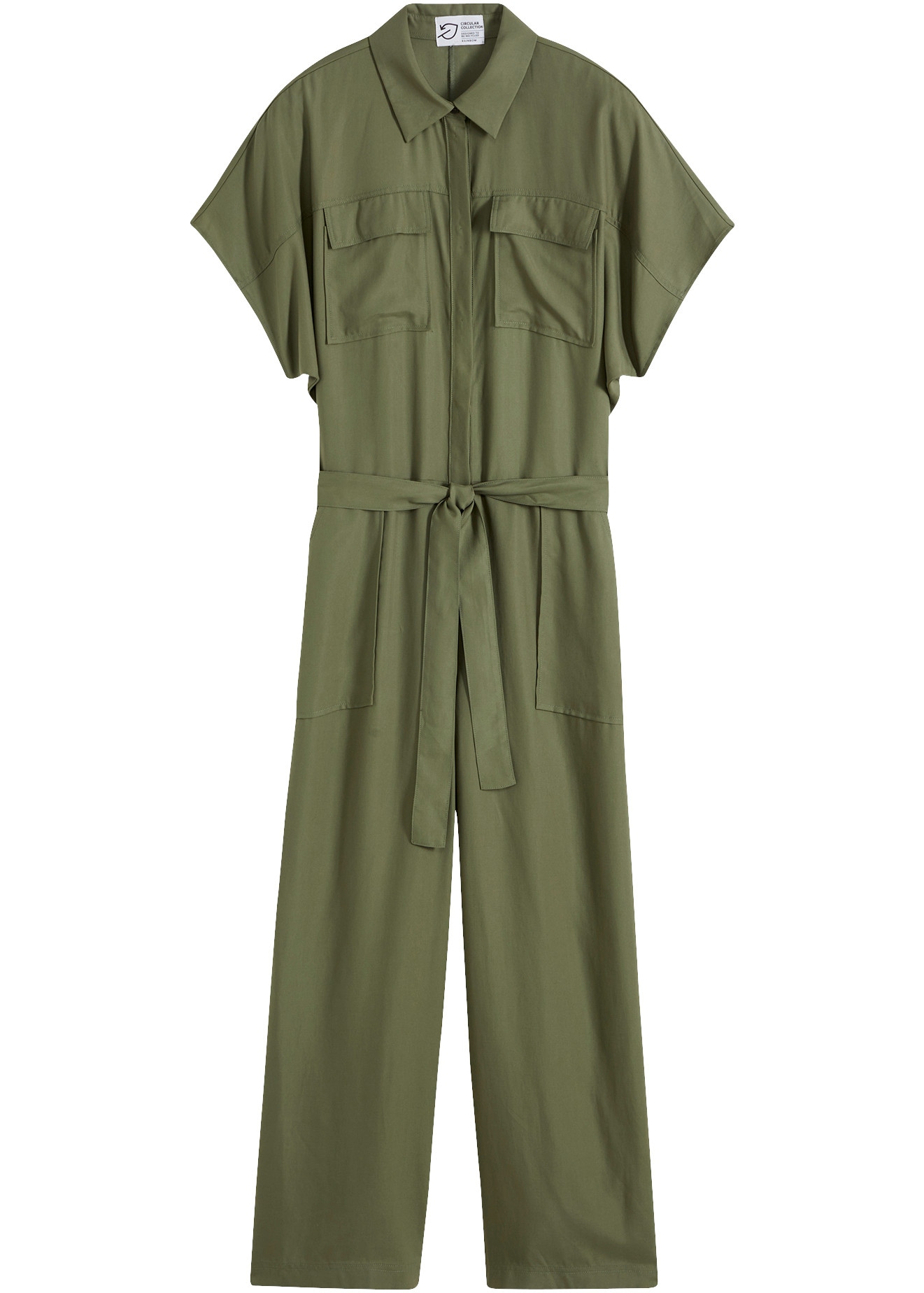 bonprix Jumpsuit aus Lyocell, mit Hemdblusenkragen