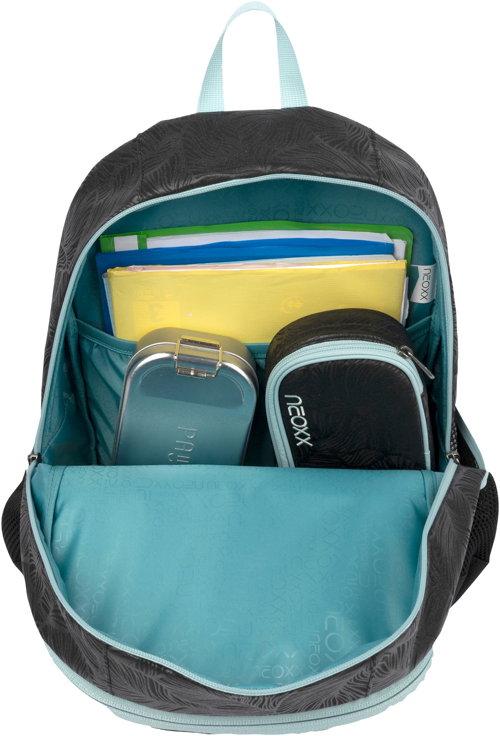 neoxx Schulrucksack »Flow, Queen of Nite«, teilweise aus recyceltem Material
