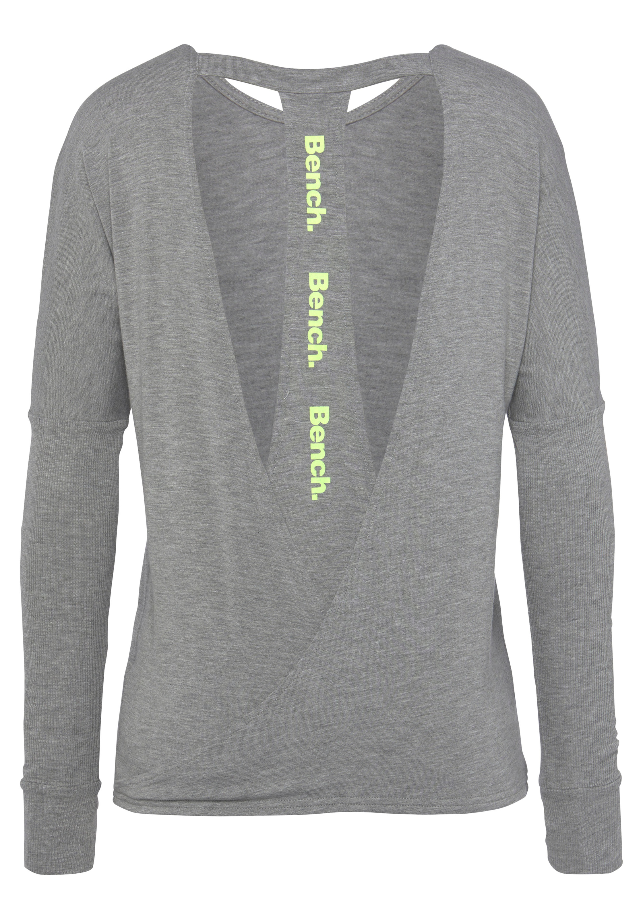 Bench. Langarmshirt, mit tiefem Rückenausschnitt