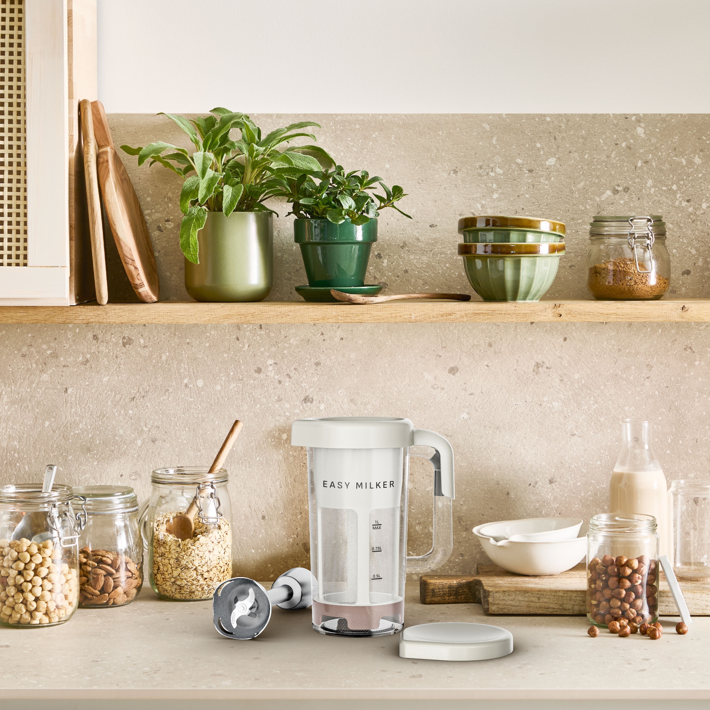 Tefal Zerkleinerer »Easy Milker« Pflanzenmilchzubereiter, kein Abfall, mit allen Stabmixern kompatibel