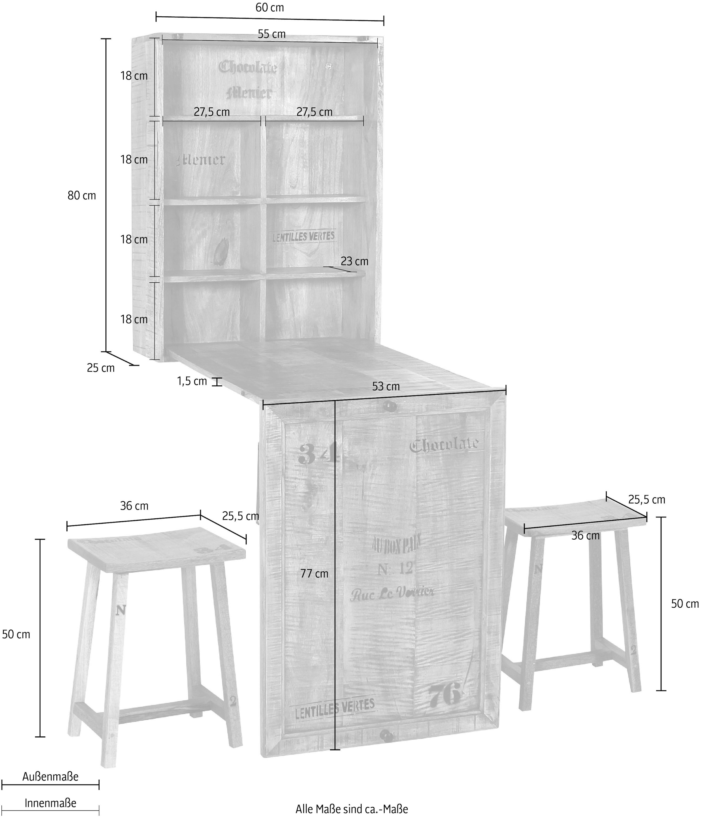 SIT Klapptisch, inklusive 2 Hockern