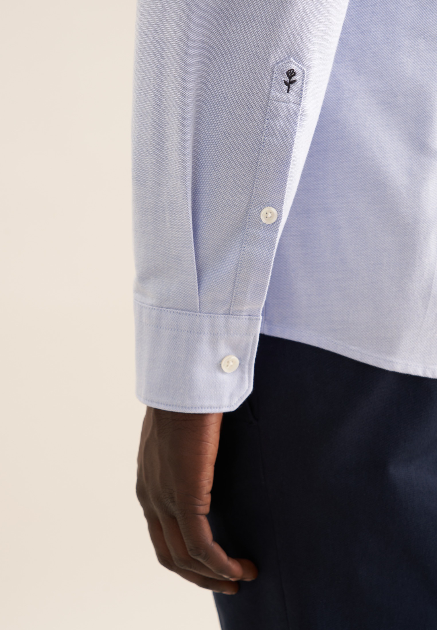 seidensticker Businesshemd Slim 1/1 Button-Down-Kragen Uni