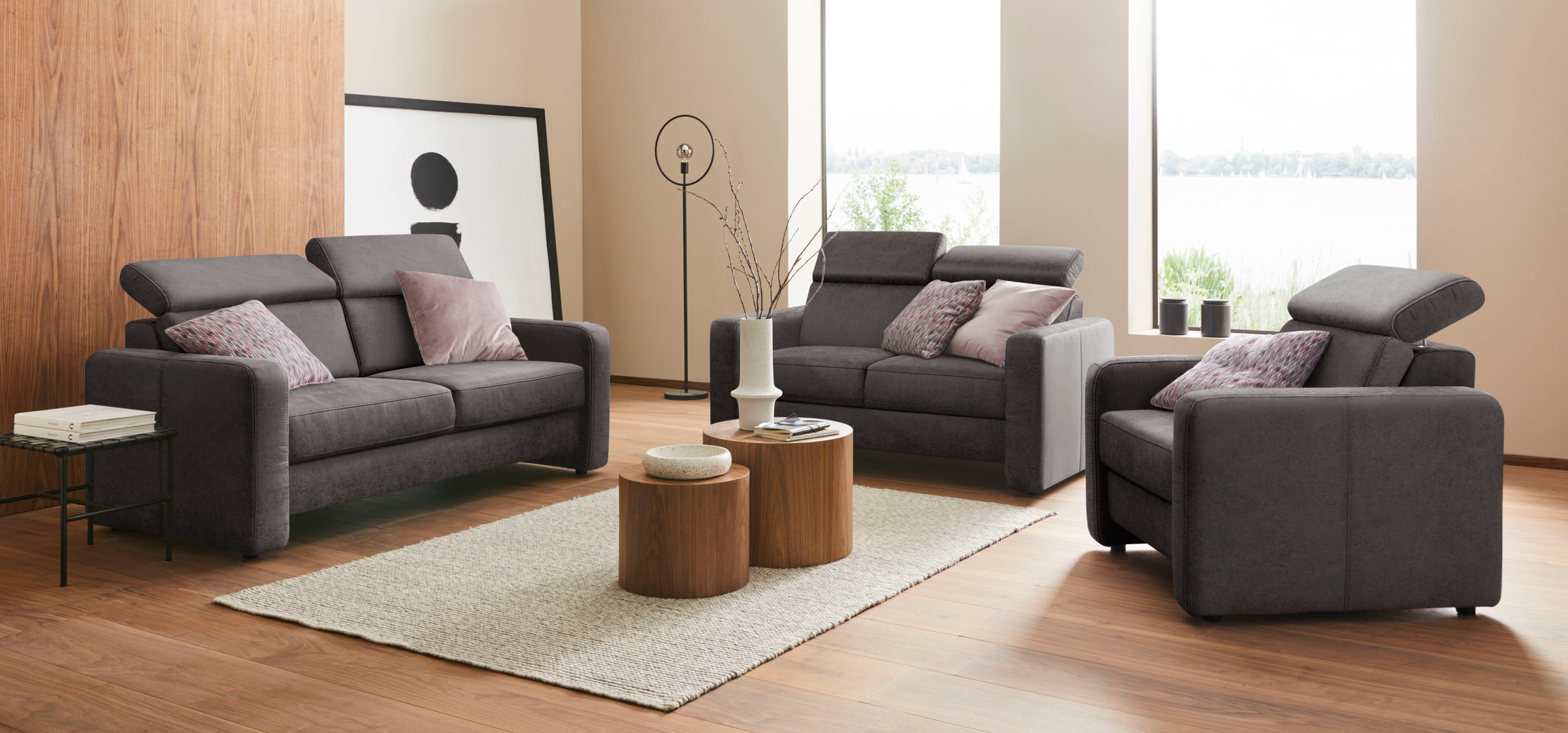 sit&more 2-Sitzer »Bologna« inklusive Kopfteilverstellung und Federkern