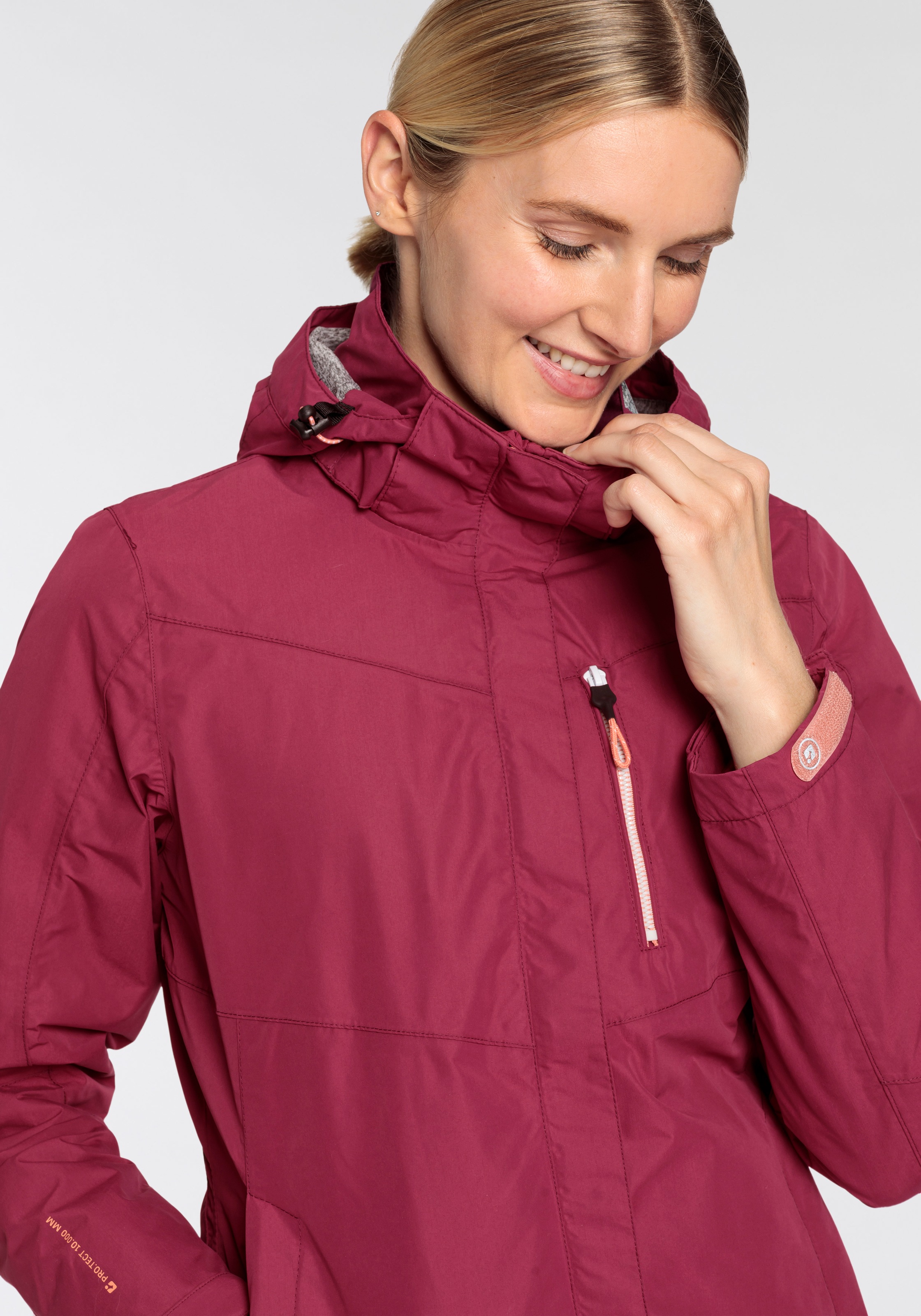 Killtec Regenjacke, mit Kapuze, Wasser- & winddicht & leicht & abzippbarer Kapuze