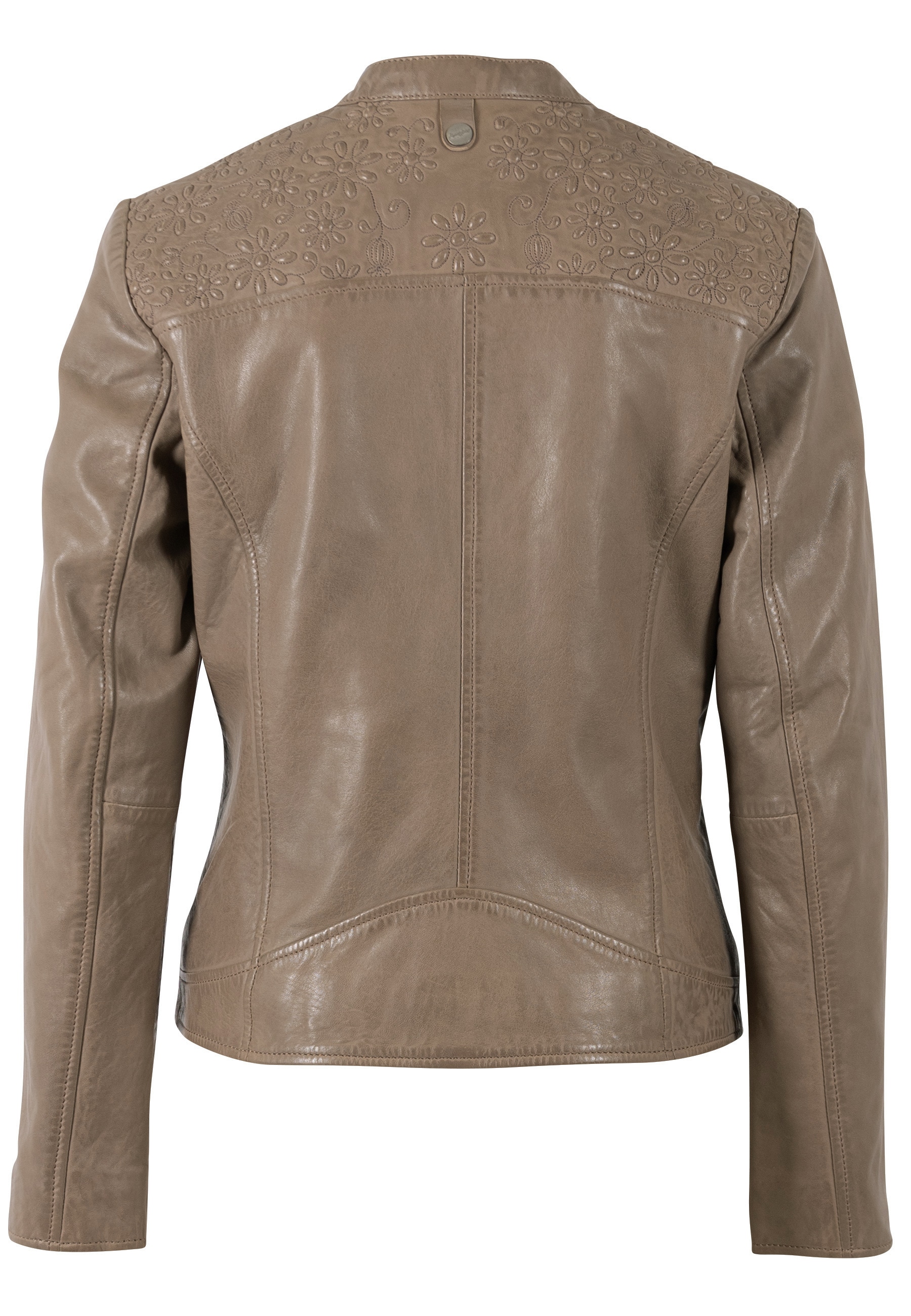 Mauritius Lederjacke »MWMabou« Bikerjacke mit dekorativer Schulterpartie