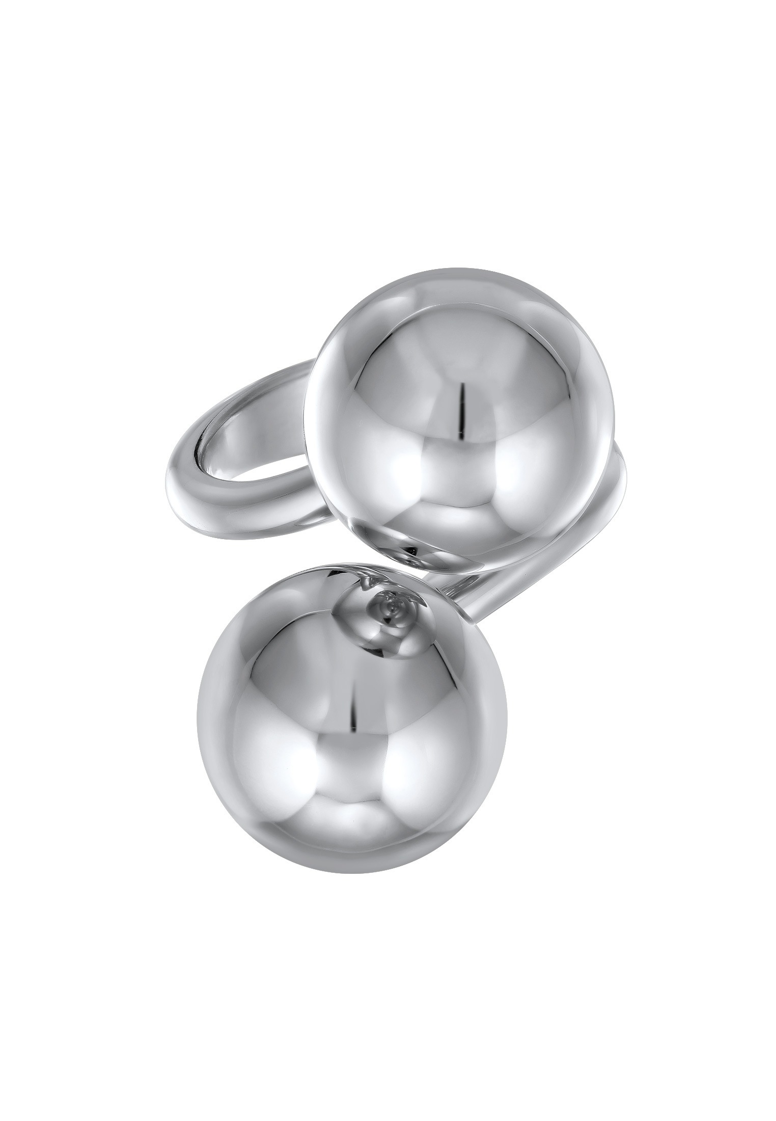 Elli Premium Fingerring »Ring Kugel Chunky Design Offen 925 Sterling Silber«
