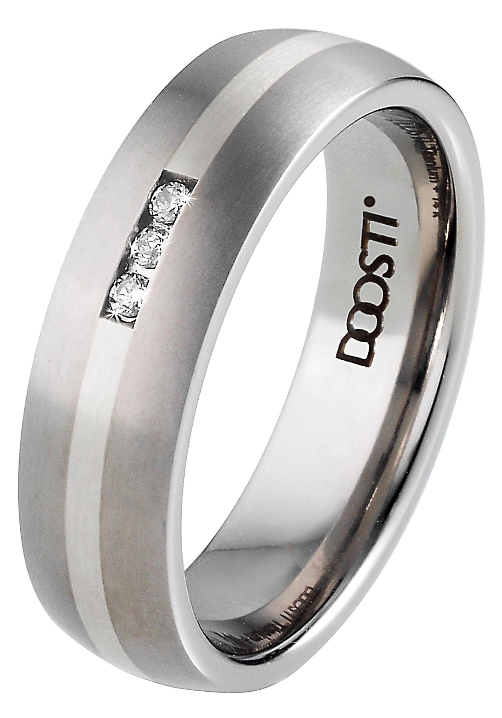 DOOSTI Trauring »TS-01-D, TS-01-H, SILVER LINE«, Made in Germany -  wahlweise mit oder ohne Zirkonia bequem kaufen