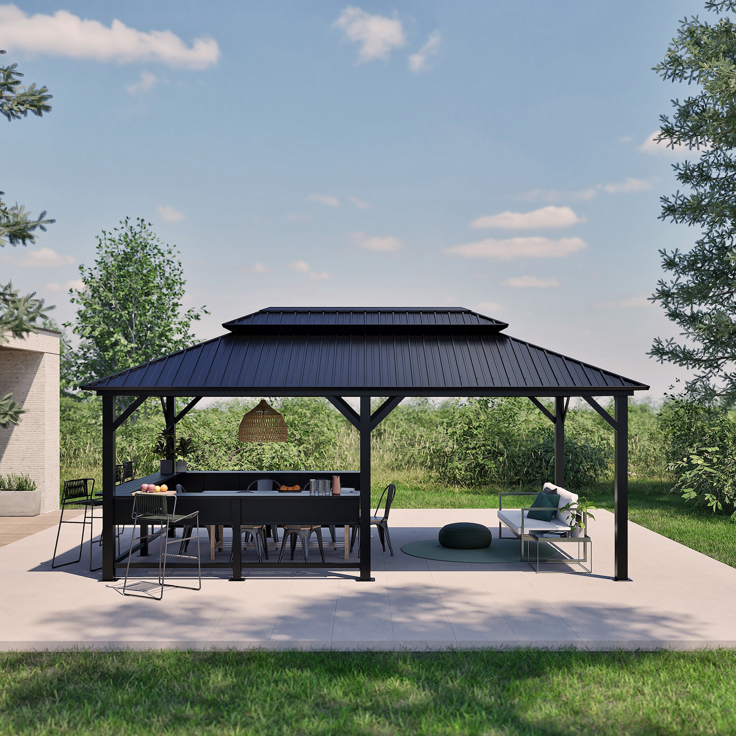 Sojag Pavillon »Bondi 1220 Schwarz« 598,7x363,8x307cm