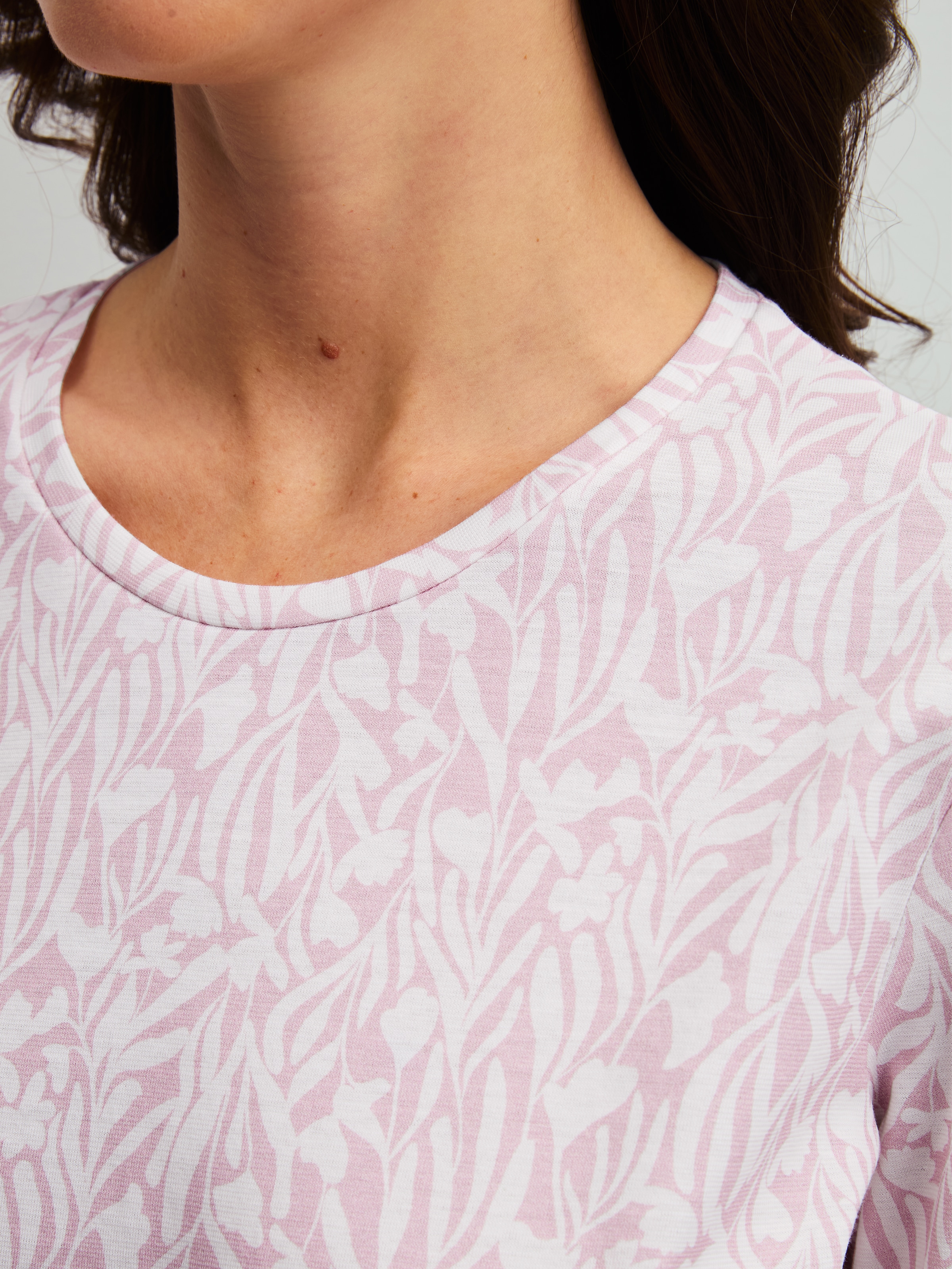 CALIDA Nachthemd »Blooming Nights« Ohne Taschen Allover-Print, Pure Cotton, Langarm, atmungsaktiv, weich
