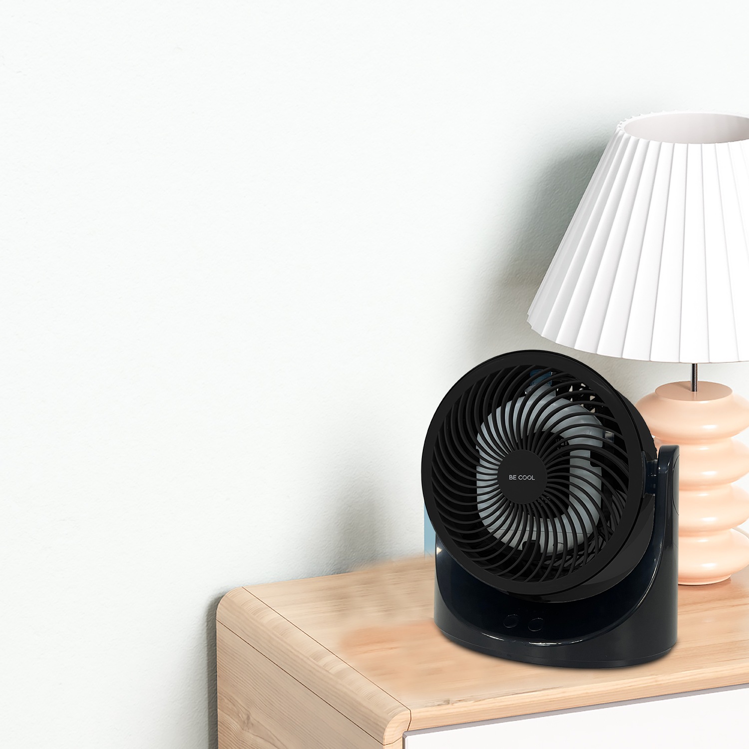 be cool Mini USB-Ventilator »USB-Windmaschine 15cm mit Kühlakku schwarz«, Kupfermotor, Kühlakku im Lieferumfang, 7-farbige LEDs, USB Typ-C