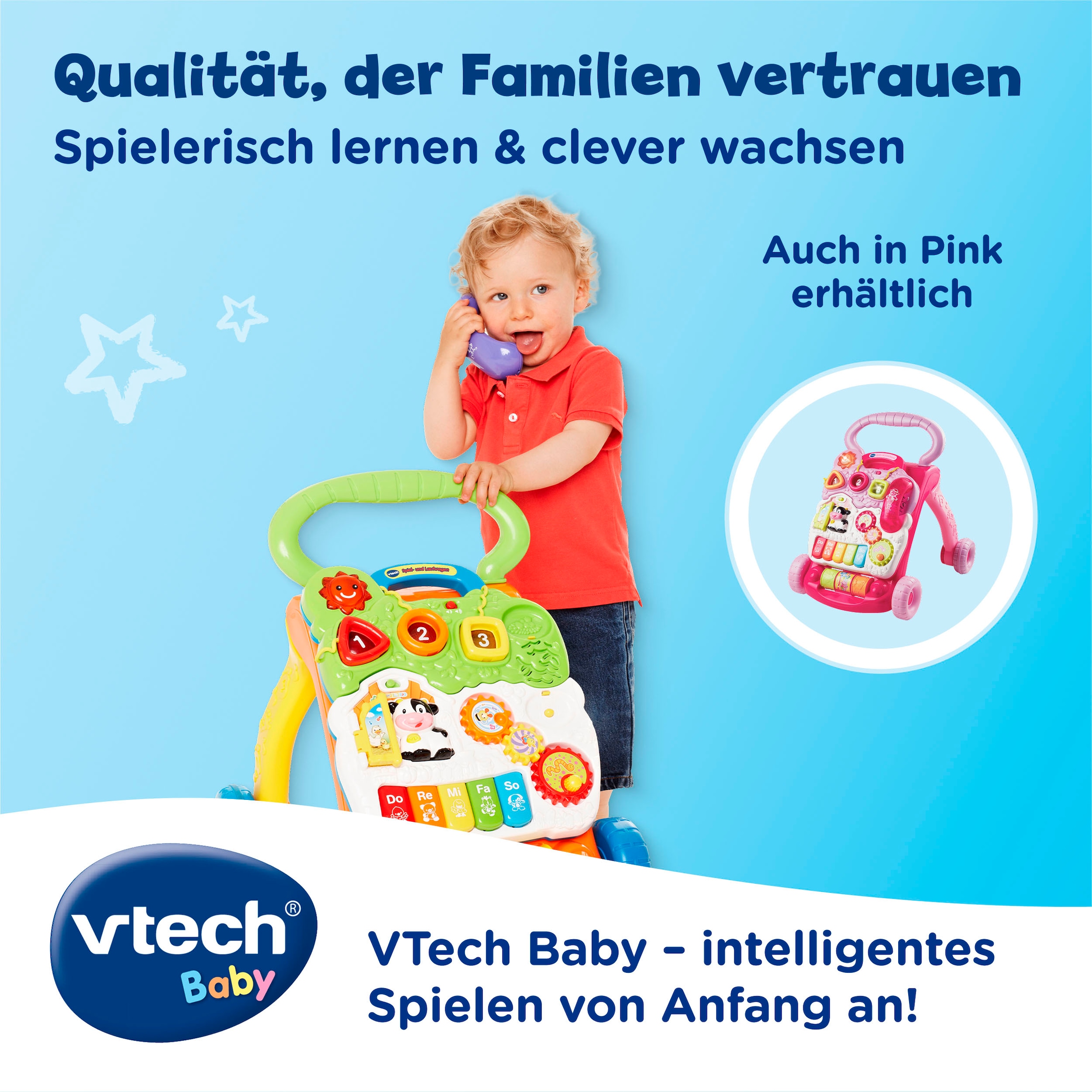 Vtech® Lauflernwagen »VTechBaby, Spiel-und Laufwagen« mit 11 Kindermelodien