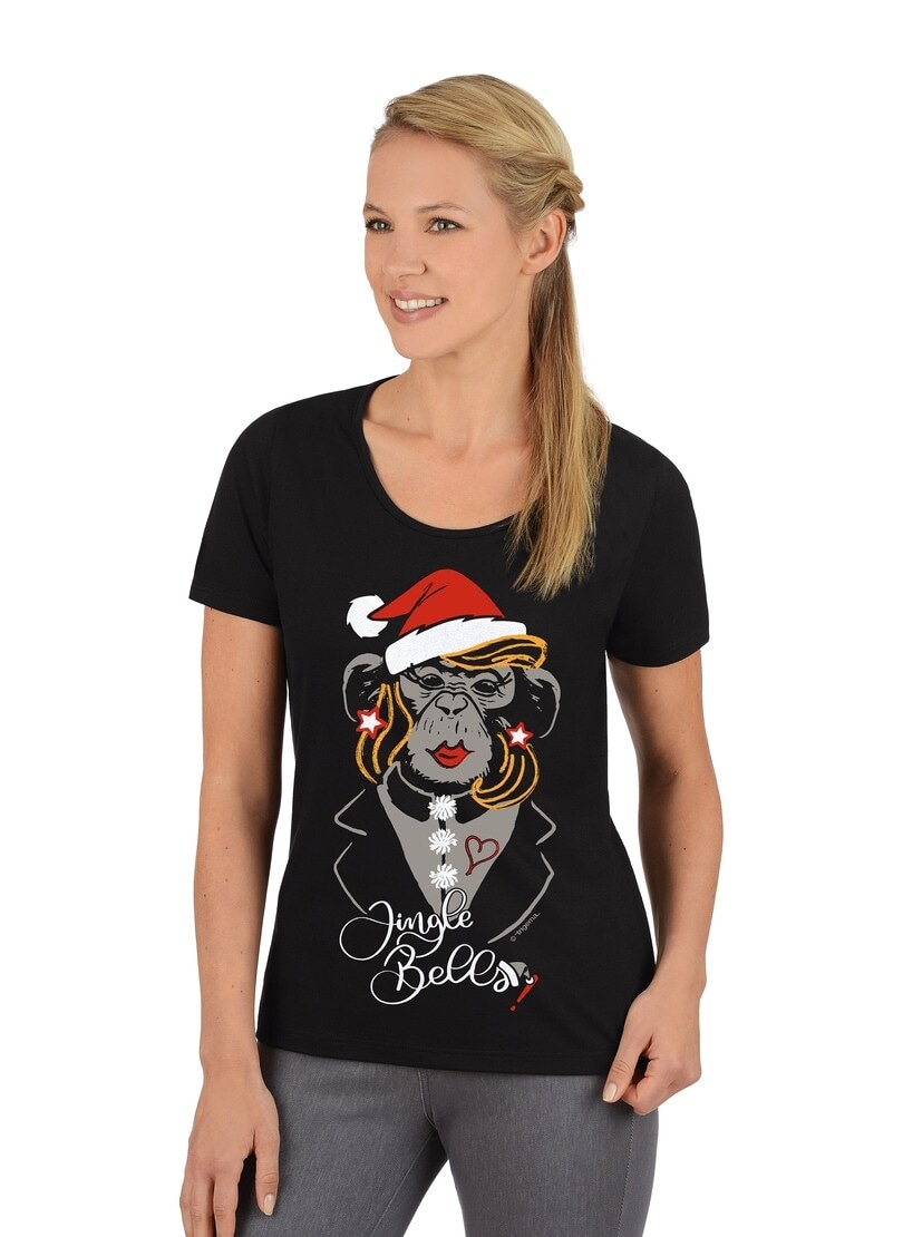 Trigema T-Shirt »TRIGEMA T-Shirt mit Weihnachts-Motiv«