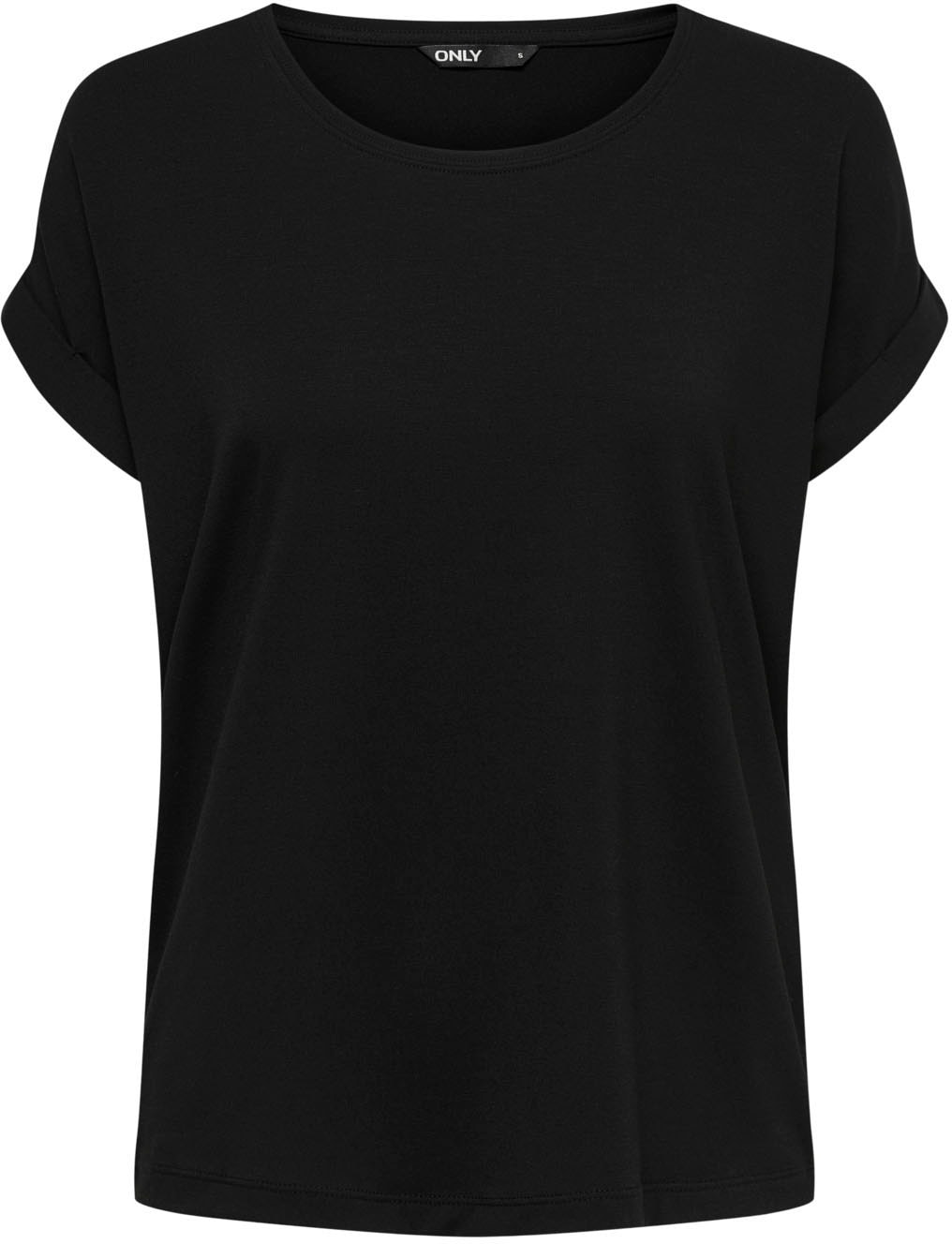 ONLY T-Shirt »ONLMOSTER – T-Shirt mit melierter Optik und elastischem Material«, meliert, casual, lässig geschnitten, Viskosemischung, Rundhals