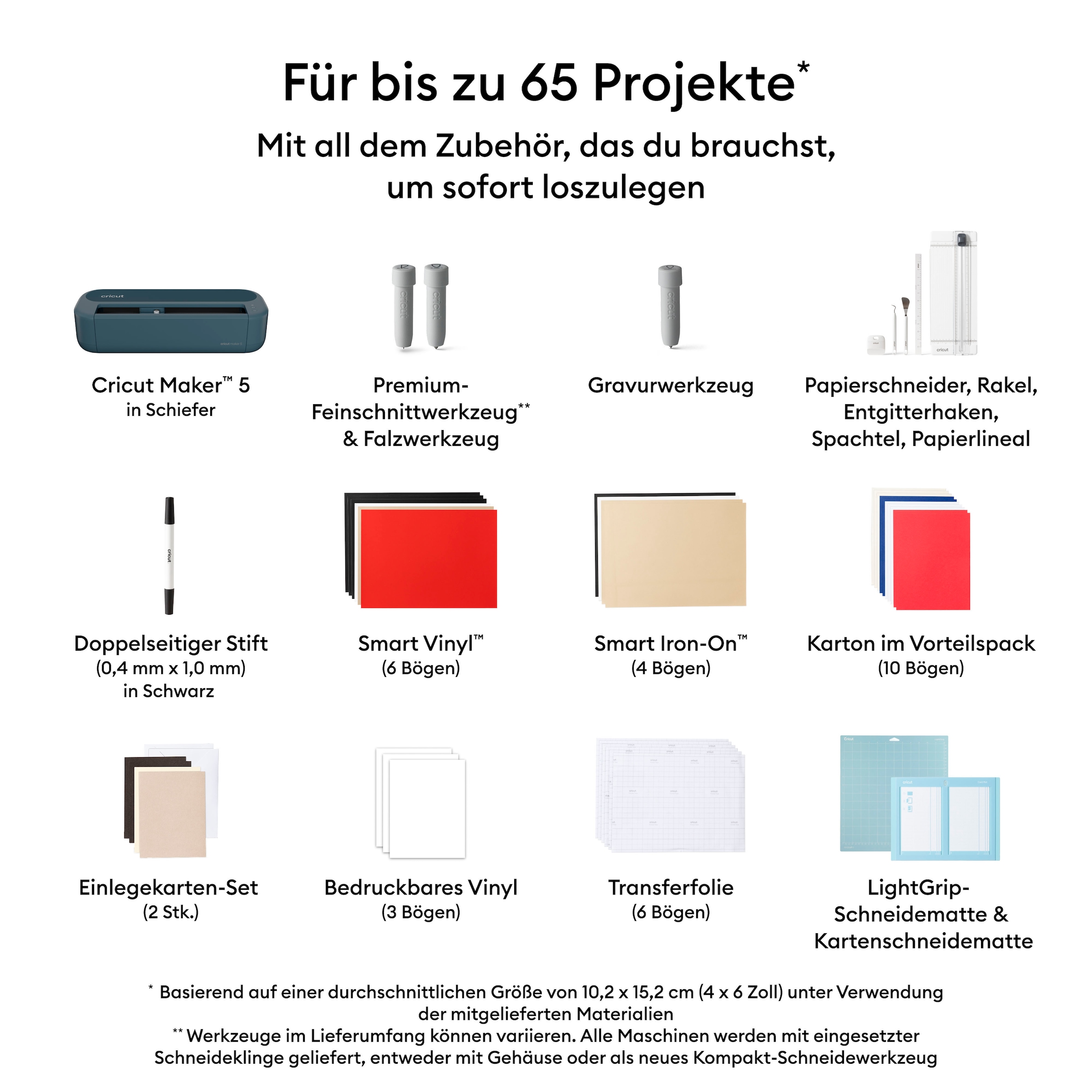 Cricut Schneideplotter »Maker™ 5 Essentials Bundle«