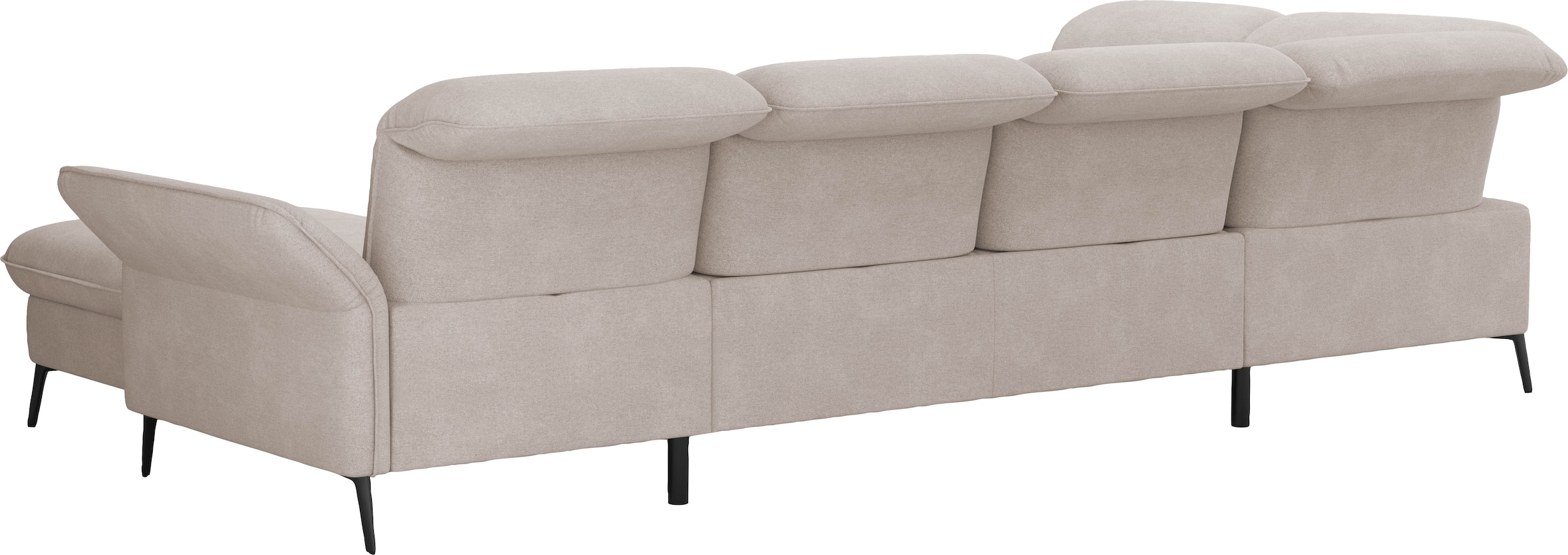 sit&more Wohnlandschaft »Emely, inkl. Sitztiefenverstellung«, wahlweise mit Bettfunktion,Bettkasten,Kopf- & Armteilverstellung