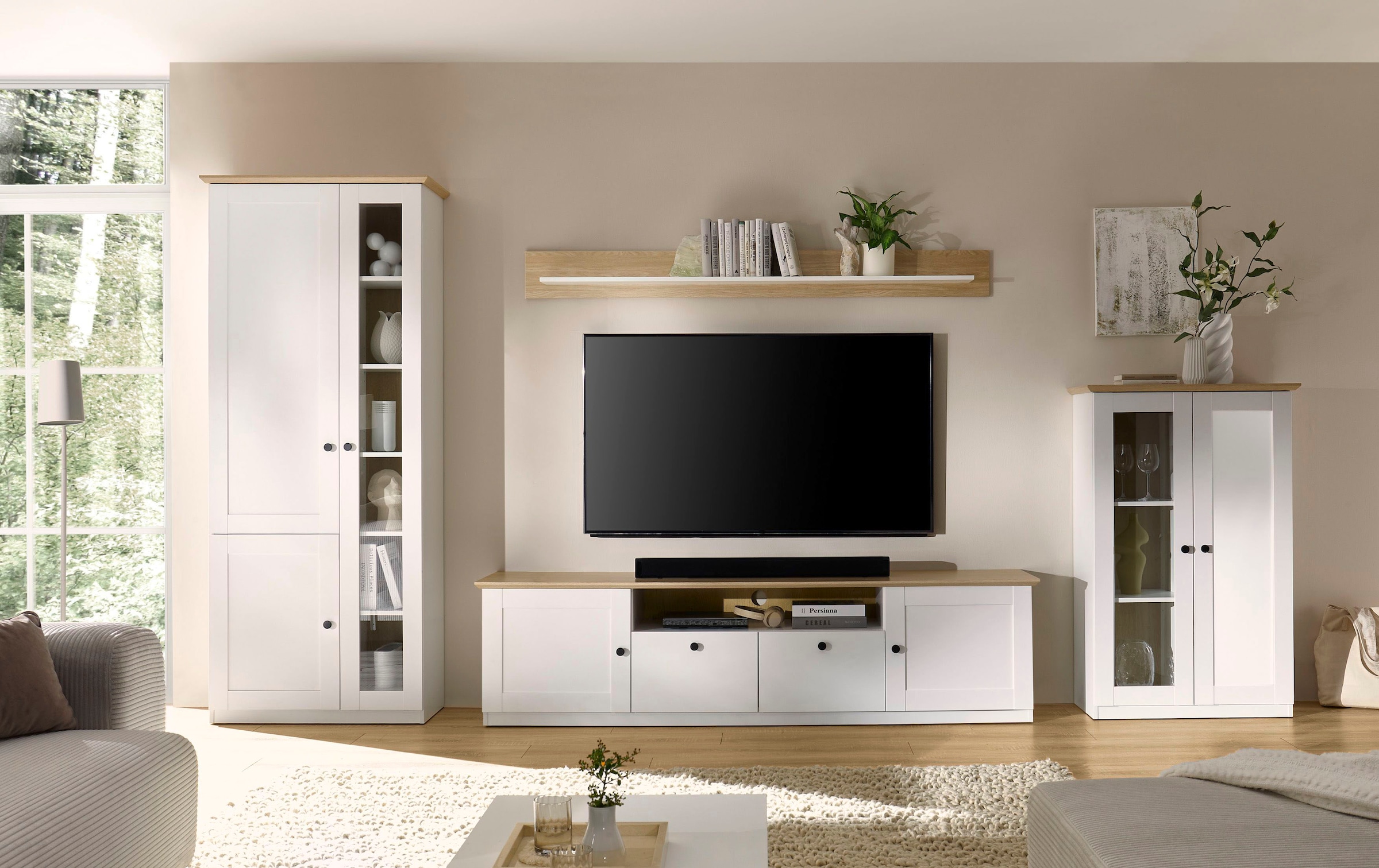 OTTO home Wandboard »Brest, Wandregal im Landhausstil, Hängeregal mit Ablagefläche« vielseitig einsetzbar, zeitlos, 180 cm breit
