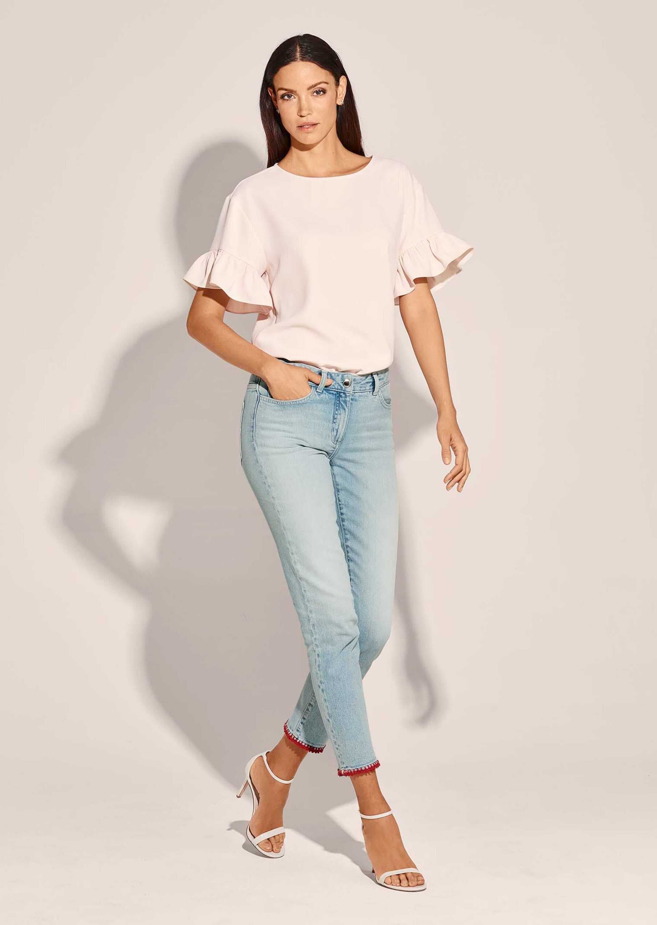 MADELEINE Regular-fit-Jeans »Jeans Jeans mit farbigem Beinabschluss«