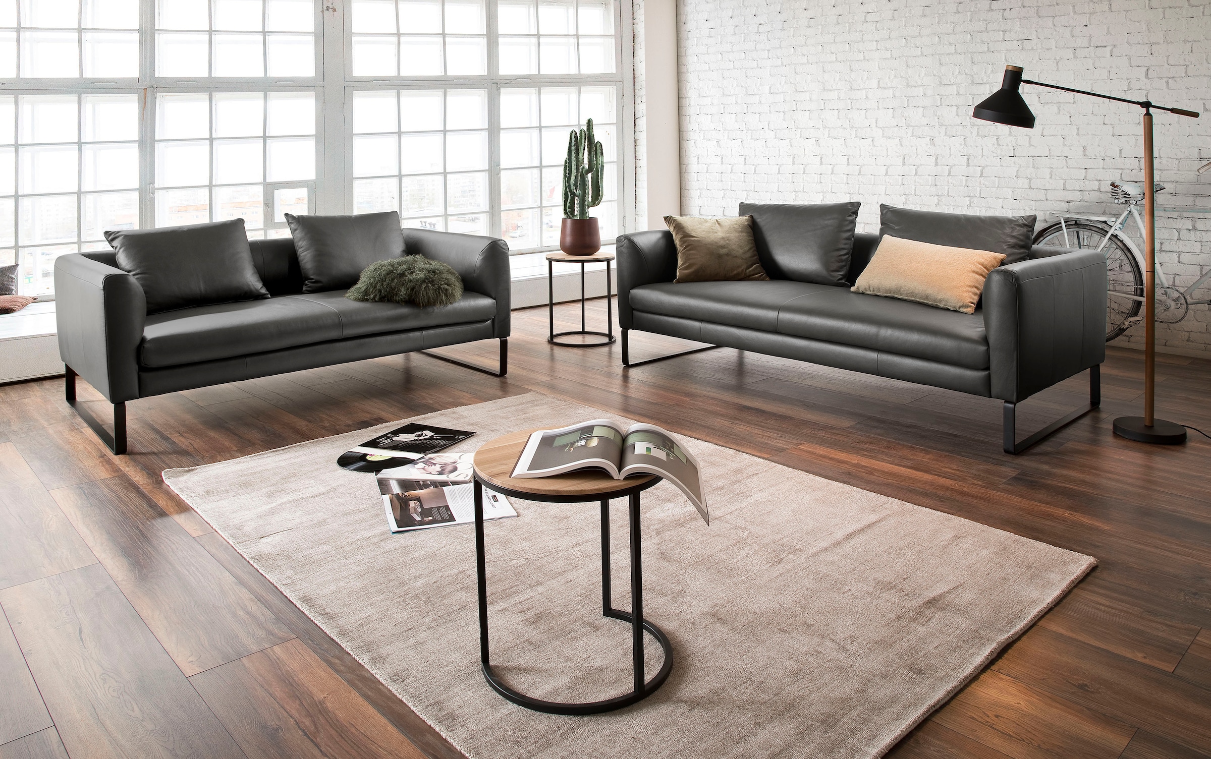 3C Candy 3-Sitzer »Avola Designsofa mit Lederbezug, tolle Verarbeitungsdetails«, bequem und komfortabel