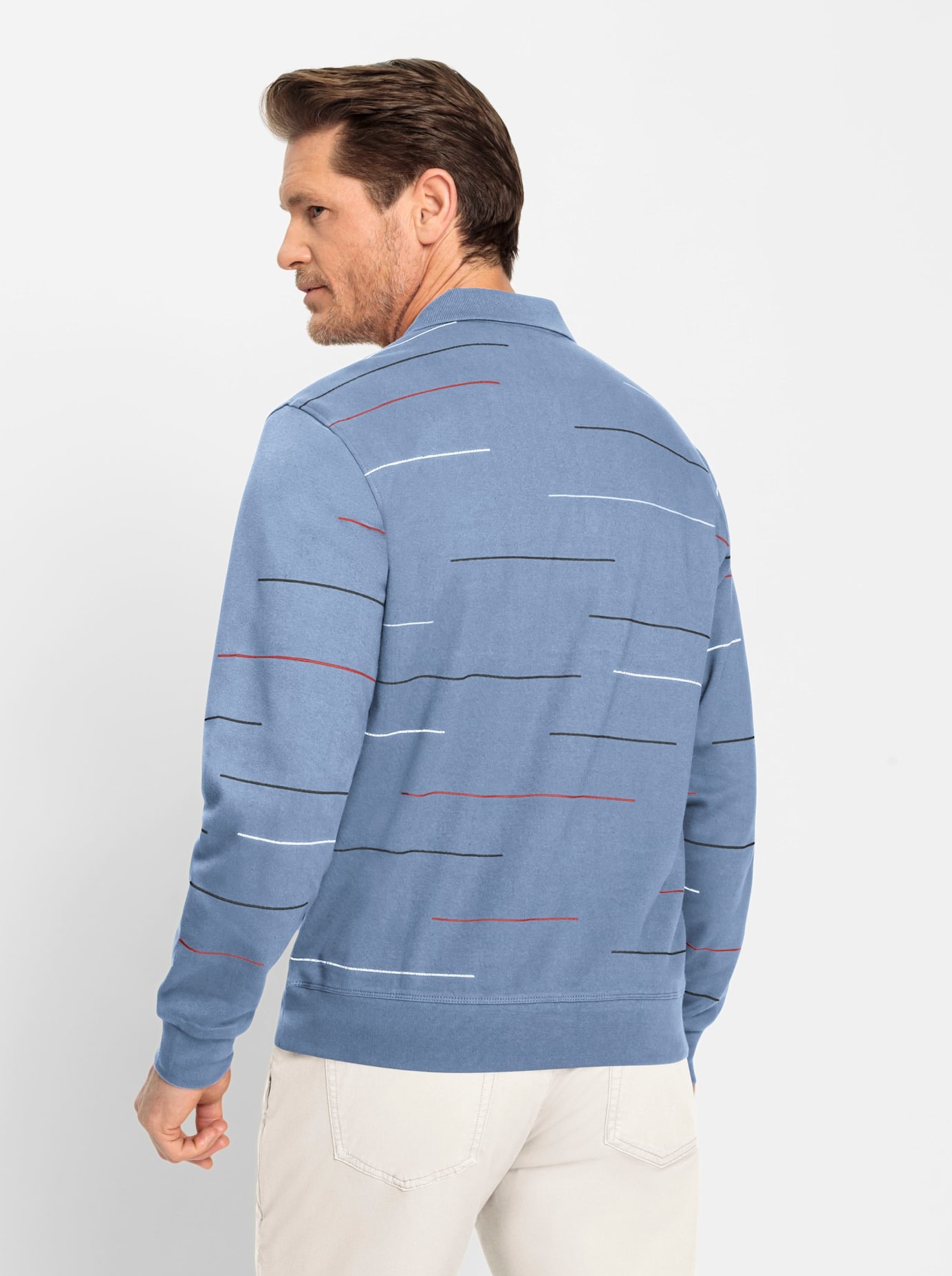 Marco Donati Langarm-Poloshirt »Sweatshirt«, (1 tlg.)