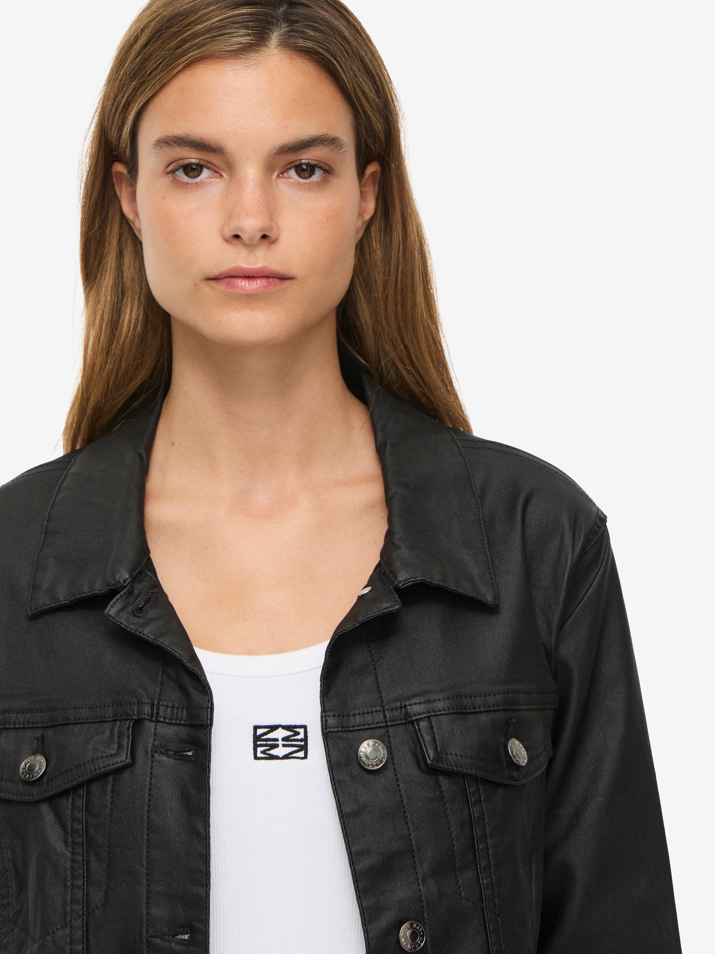 Noisy may Lederimitatjacke »NMCOATED DEBRA LS JACKET NOOS« Lederimitat