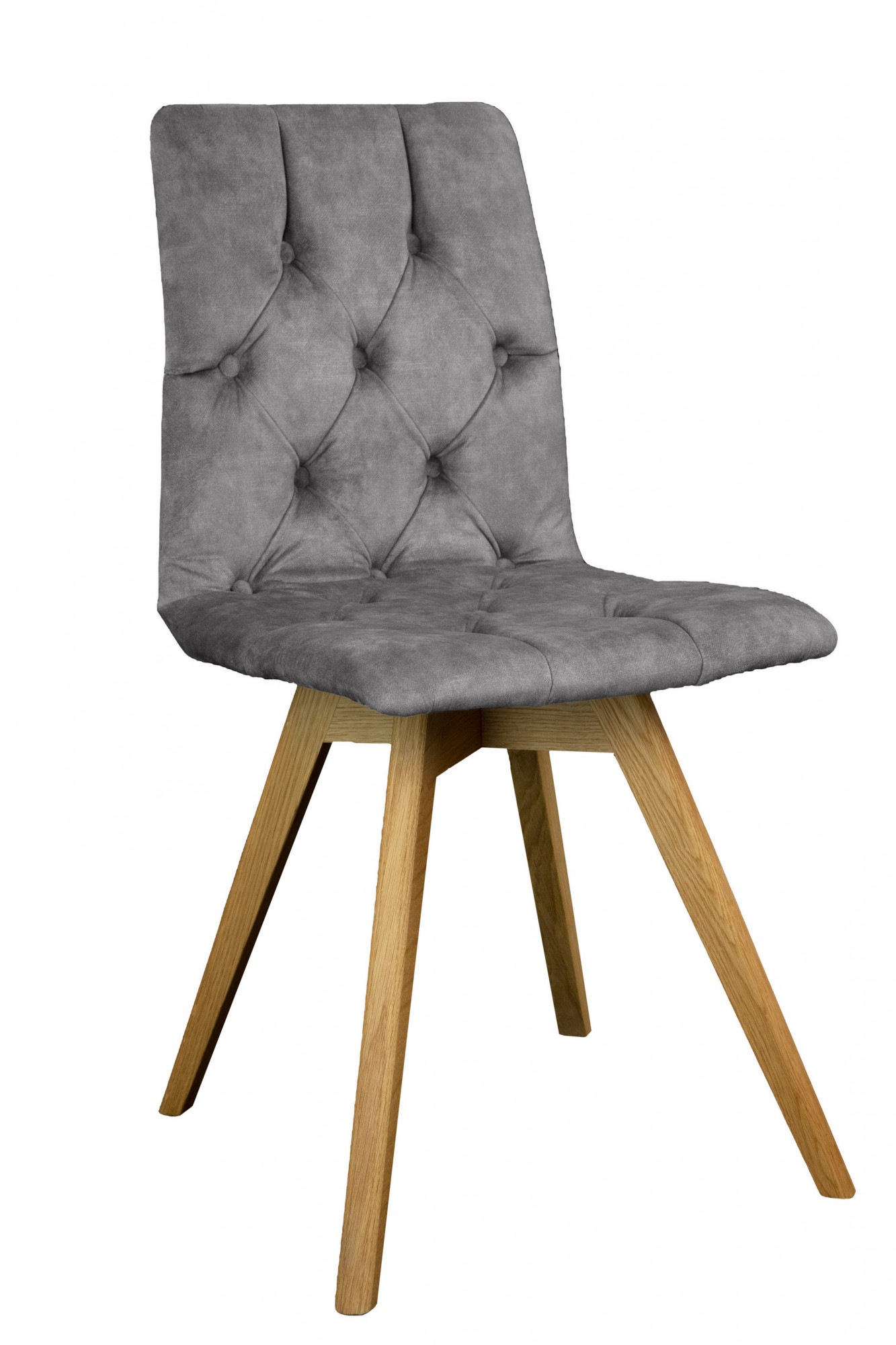 andas Esszimmerstuhl »Rania«, (Set), 2 St., Samtvelours, Massivholzgestell, mit Knopfheftung