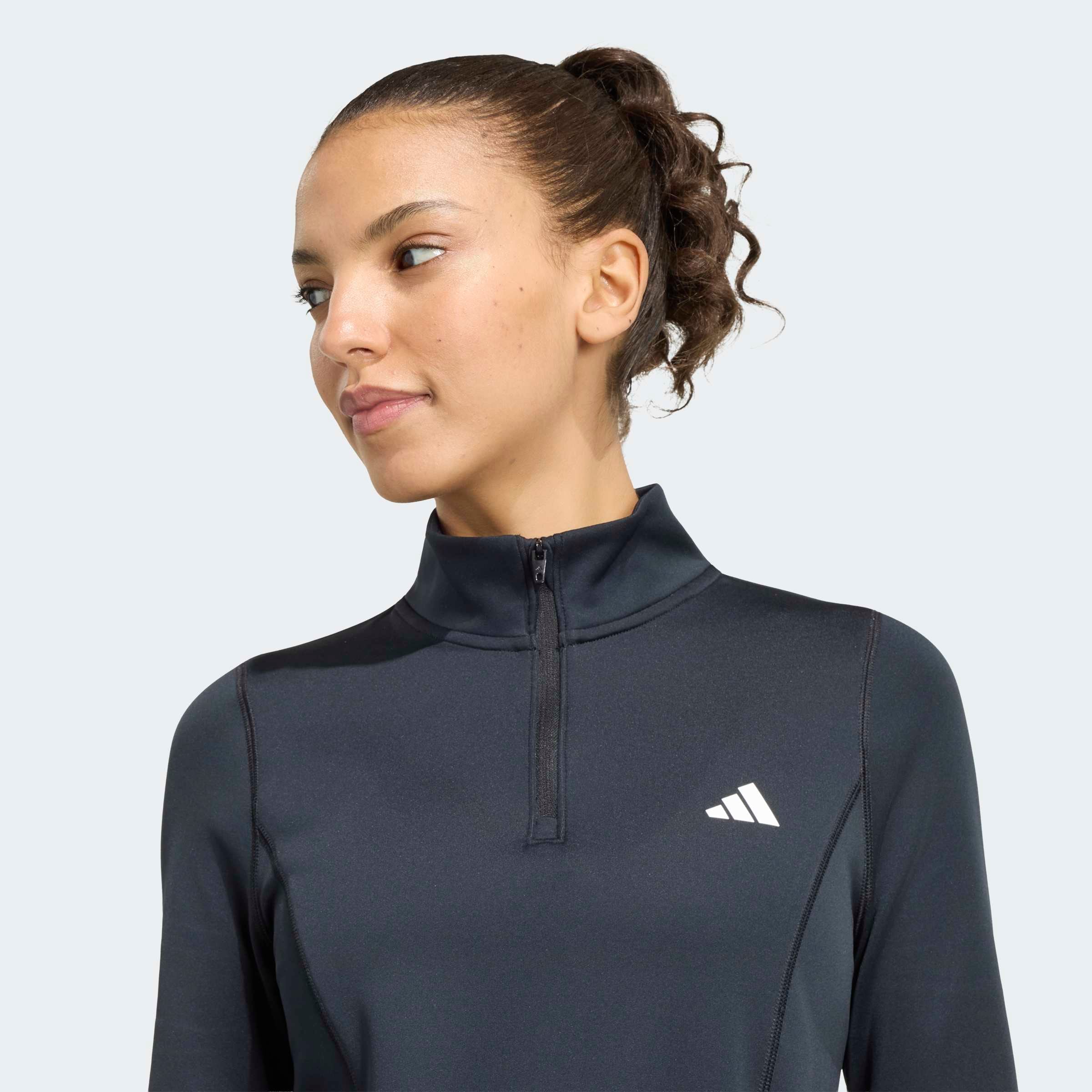 adidas Performance Rollkragenpullover »WORKOUT ESSENTIALS 1/4 ZIP COVER UP« mit Reißverschluss, für Sportmode und Streetwear, sportlicher Stil